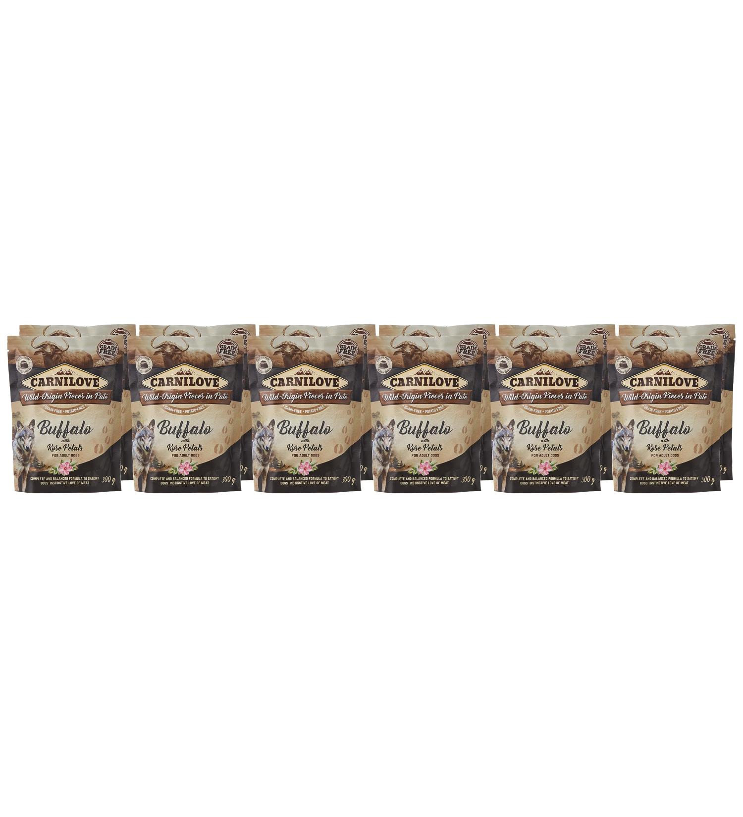 12 x 300 gr Carnilove dog pouch buffalo/rose leaf dog food - Buy Online on GoSupps.com