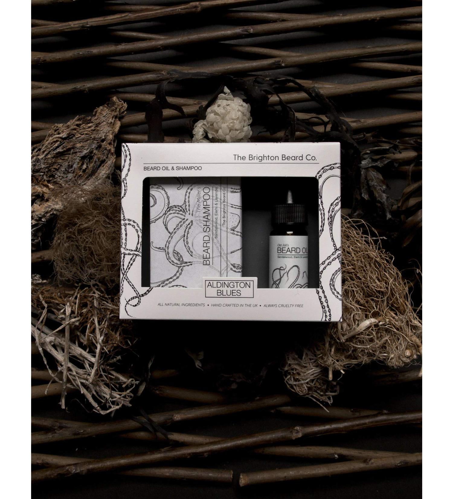 The Brighton Beard Co. Aldington Blues Solid beard shampoo & beard oil Gift set - Buy Online on GoSupps.com