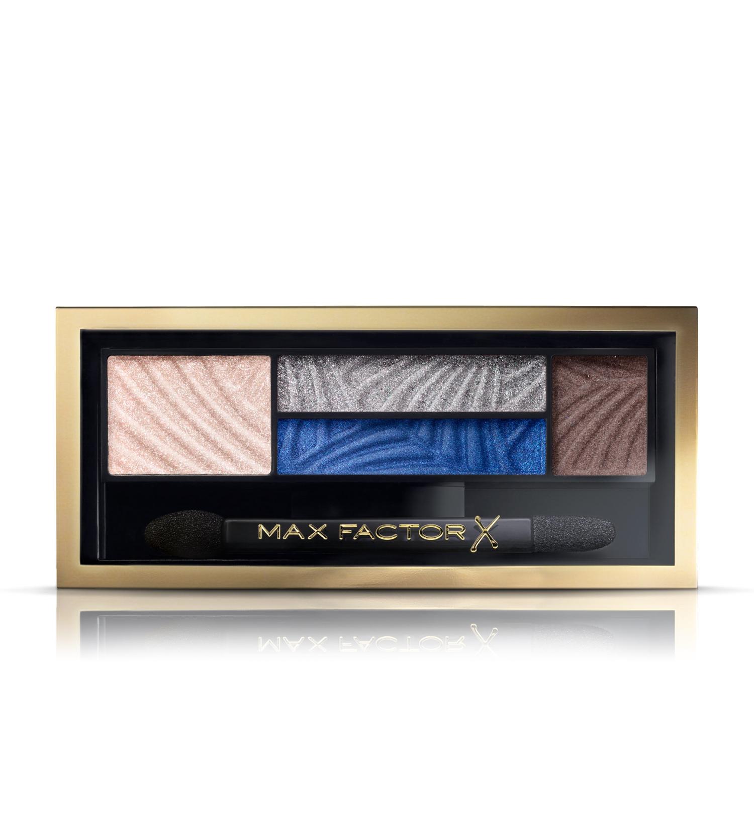 Max Factor Smokey Eye Drama Kit Azure Allure 06 - 4 Neutral & Blue Eyeshadow Palette for Brown Eyes | Matte & Shimmer Finish - Buy Online on GoSupps.com