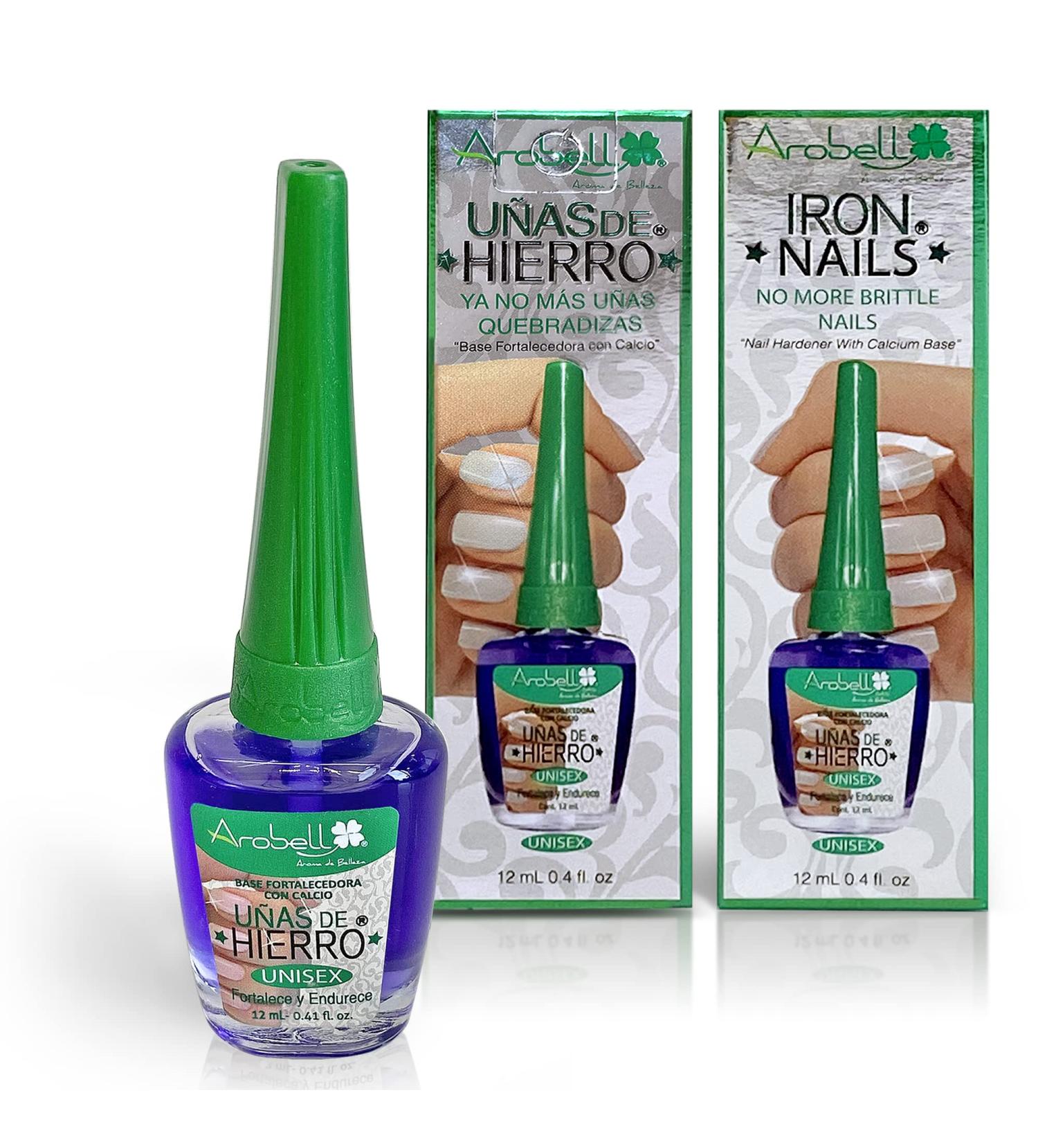 Arobell Nail Strengthener - 0.40 Fl Oz - Nail Hardener for Damaged, Brittle, Thin Nails - Clear Polish for Growth & Protection - Buy Online on GoSupps.com