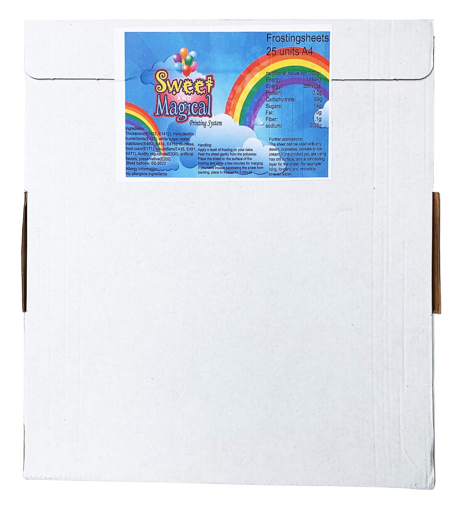 Sweet & Magical Frosting Sheets - 24 Pack, 8.5 x 10.5 Printable Sugar Sheets - White Color - Buy Online on GoSupps.com