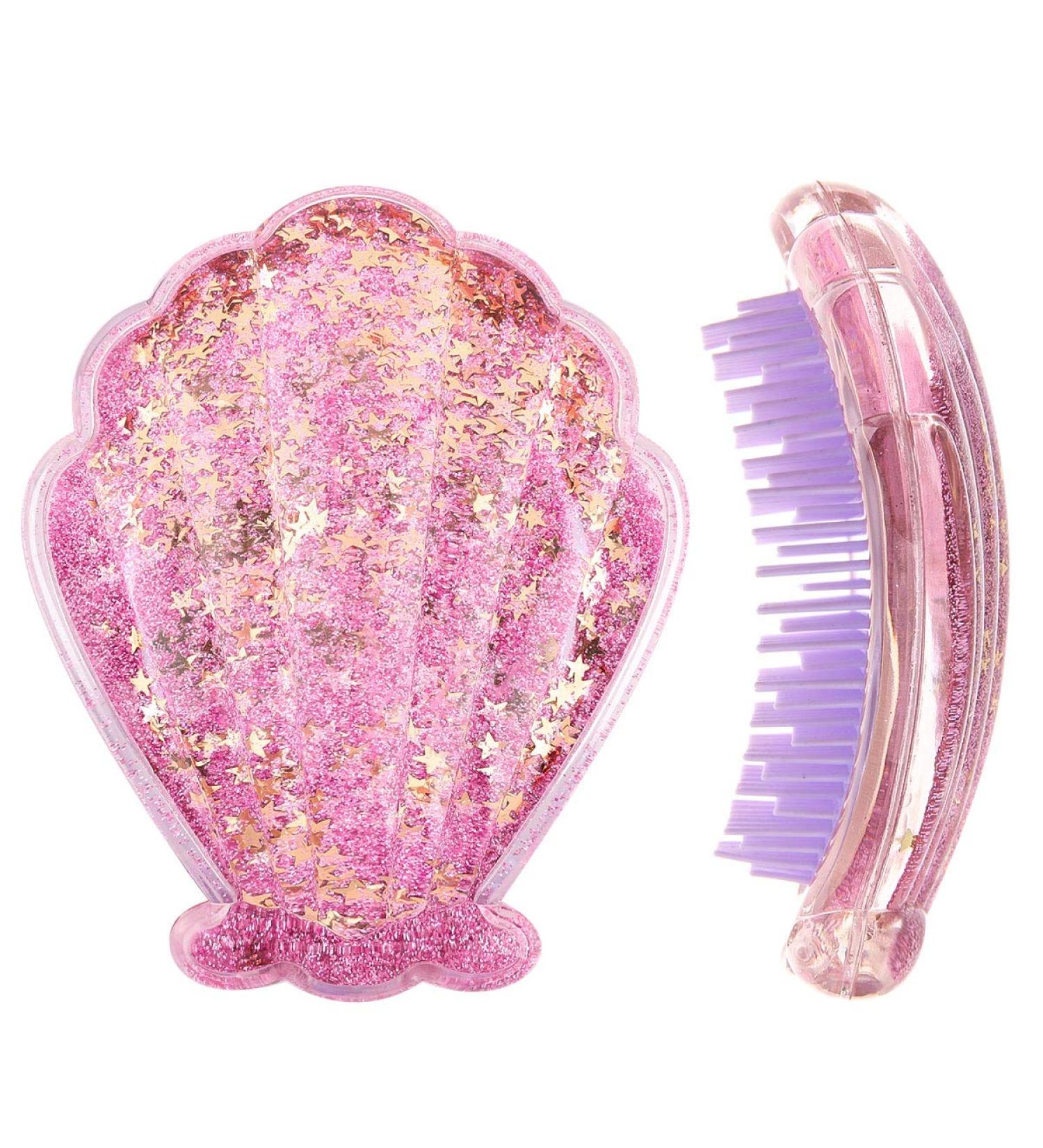 Mermaid Detangling Hair Brush | Luxspire Valentines Day Gift | Shell Glitter Comb for Girls Kids Women | Massage Scalp, Dry & Wet Hair, No Tangle | Toddler Pink Hairbrush - Buy Online on GoSupps.com