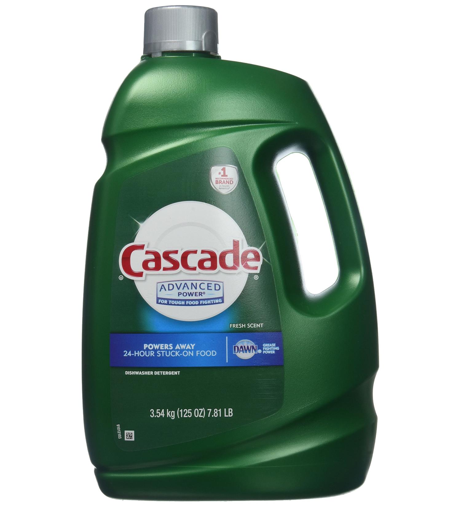 Cascade Advanced Power Liquid Machine Dishwasher Detergent with Dawn, 125-Fl. Oz, Plastic Bottle (125 Fl Oz) 125 Ounce (Pack of 1)