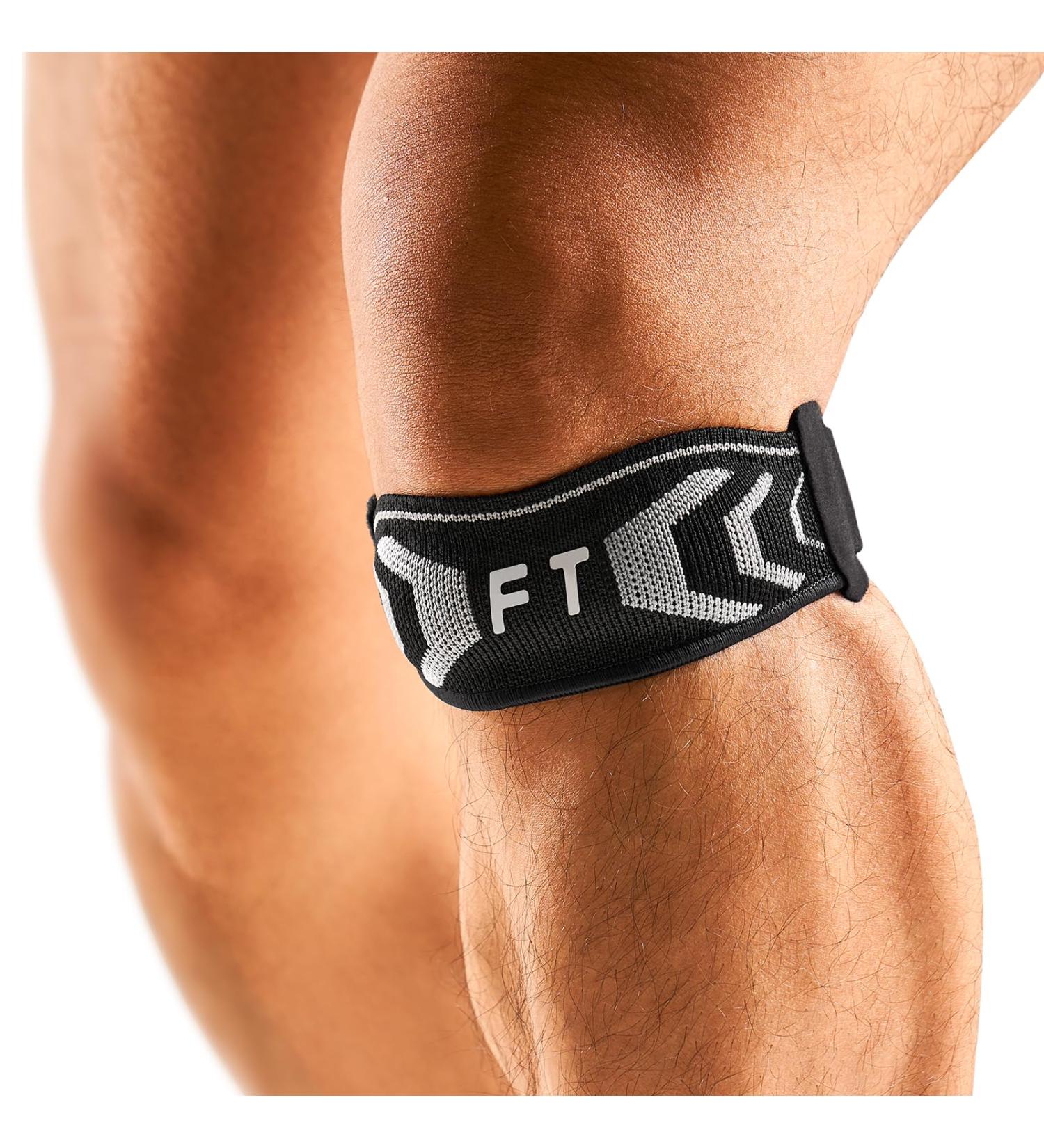 FREETOO Patella Tendon Knee Strap - Shock-Absorbing Knee Brace for Men and Women - Knee Pain Relief for Hiking, Basketball, Running - Black 3D Knit Fabric (S/M) - Buy Online on GoSupps.com