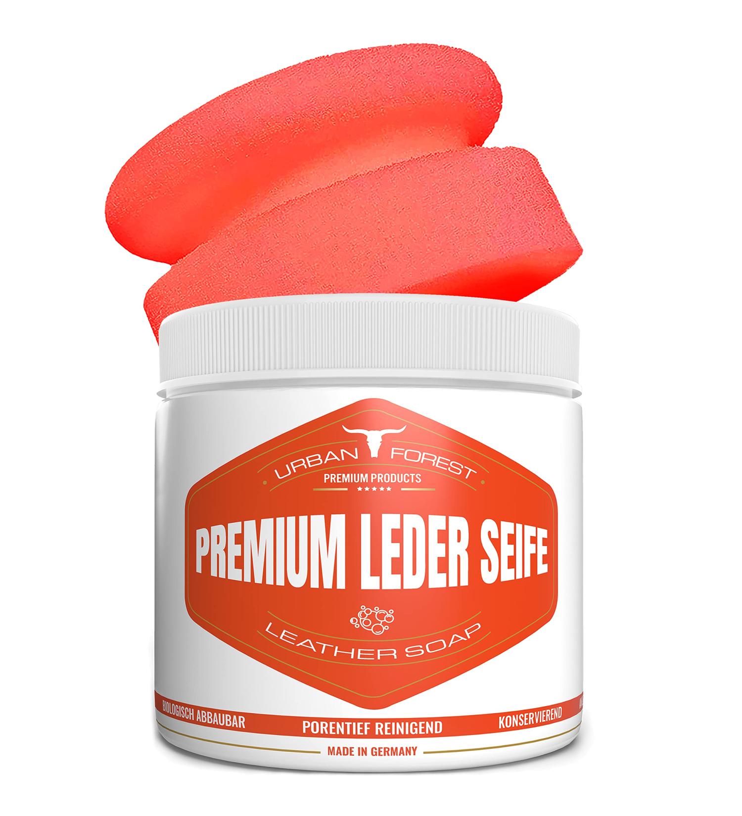Urban Forest 500ml Leather Soap & Cleaner with Hand Sponge | Saddle Soap & Upholstered Cleaner for All Leather Products - Buy Online on GoSupps.com