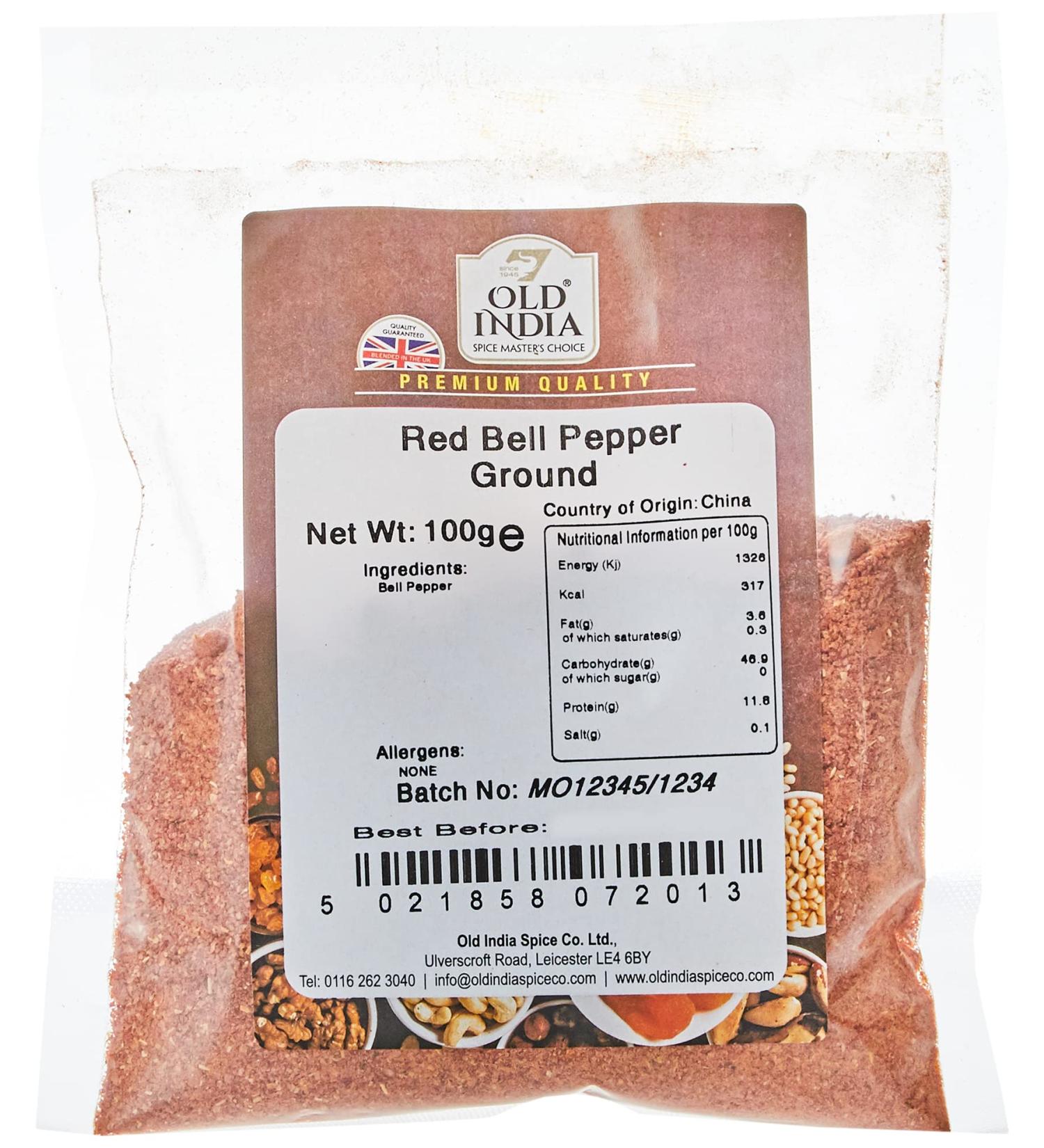 Old India Red Bell Pepper Ground 100g - Buy Online on GoSupps.com
