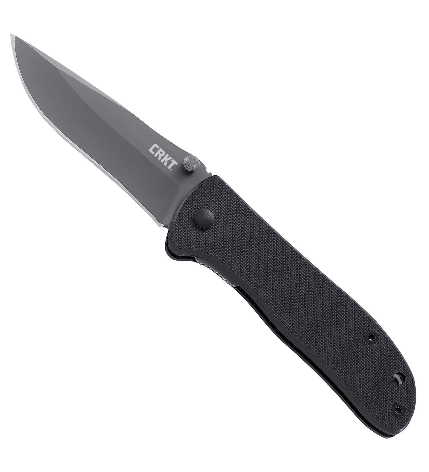 CRKT Drifter EDC Folding Pocket Knife - Gray Ti Nitride Blade, Thumb Stud Opening, Black G10 Handle - Everyday Carry - Pocket Clip - 6450K - Buy Online on GoSupps.com