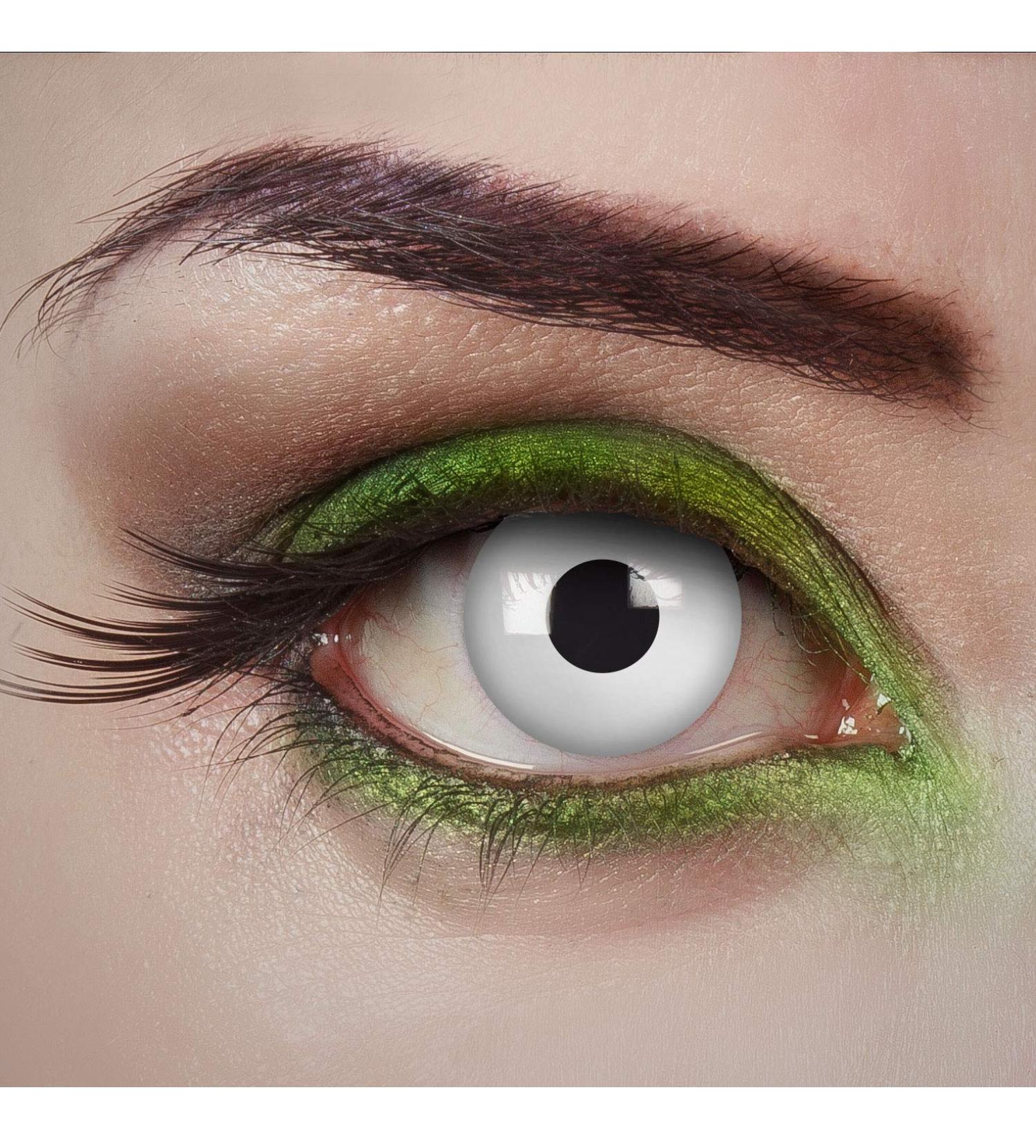 Aricona White Zombie Contact Lenses - Daily Colored Halloween Lenses for Costume Parties - No Prescription Needed - Buy Online on GoSupps.com