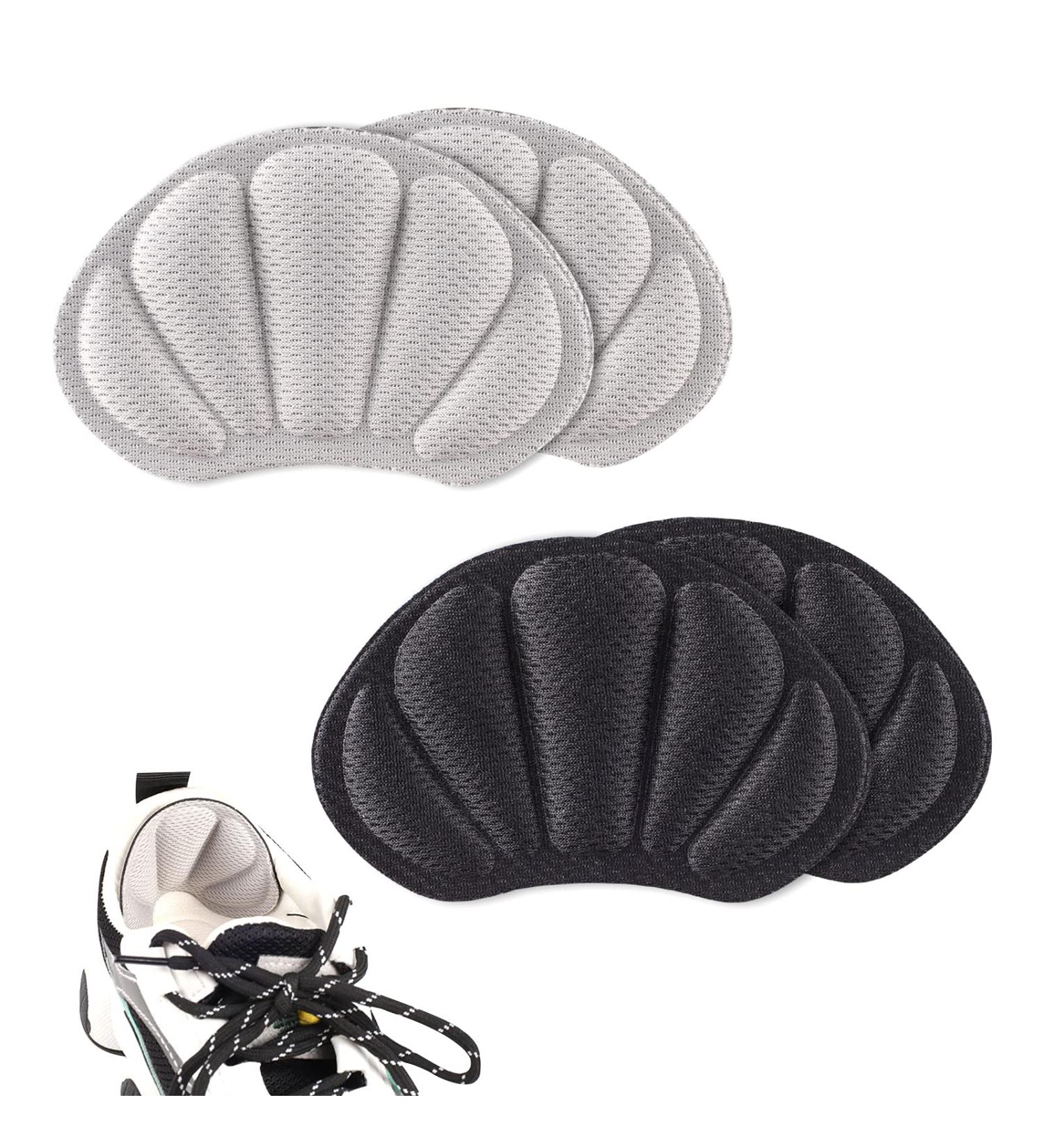 4-Piece Mesh Soft Heel Grips Set for Men & Women - Prevent Rubbing, Blisters, and Slip Outs - Reusable Heel Cushions in Black & Grey - Buy Online on GoSupps.com