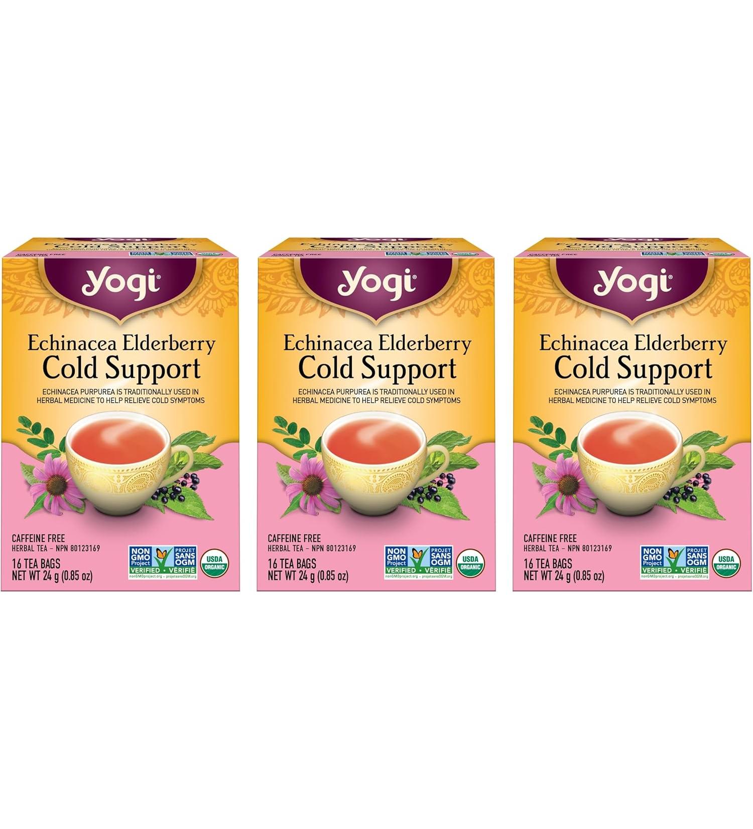 Yogi Herbal Tea Bags Echinacea Cold Support 48 ea - Buy Online on GoSupps.com