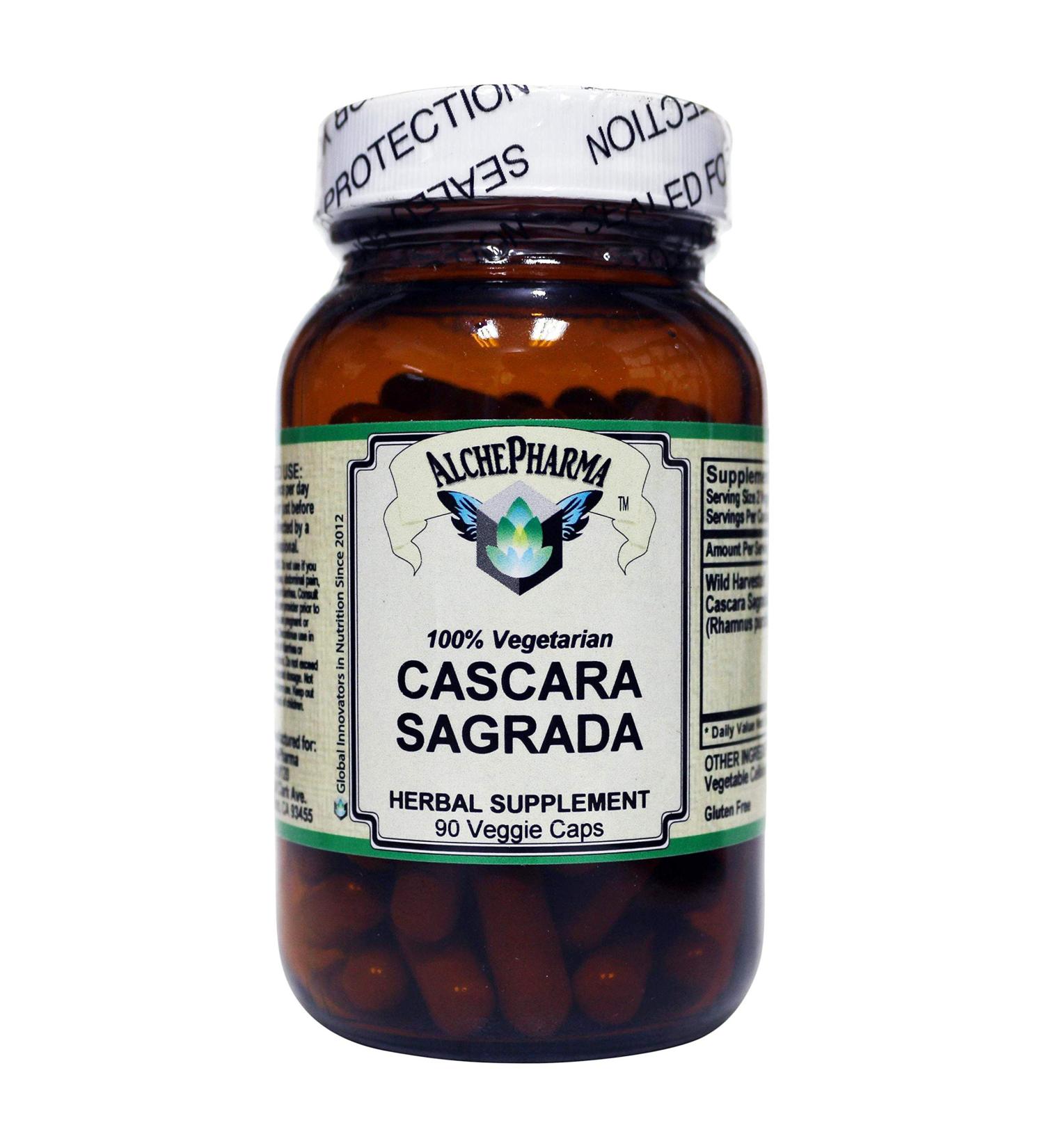Cascara Sagrada Bark Wild Harvested (Rhamnus purshiana Bark) 400 mg. per Veggie Cap 90 Count (Pack of 1) - Buy Online on GoSupps.com