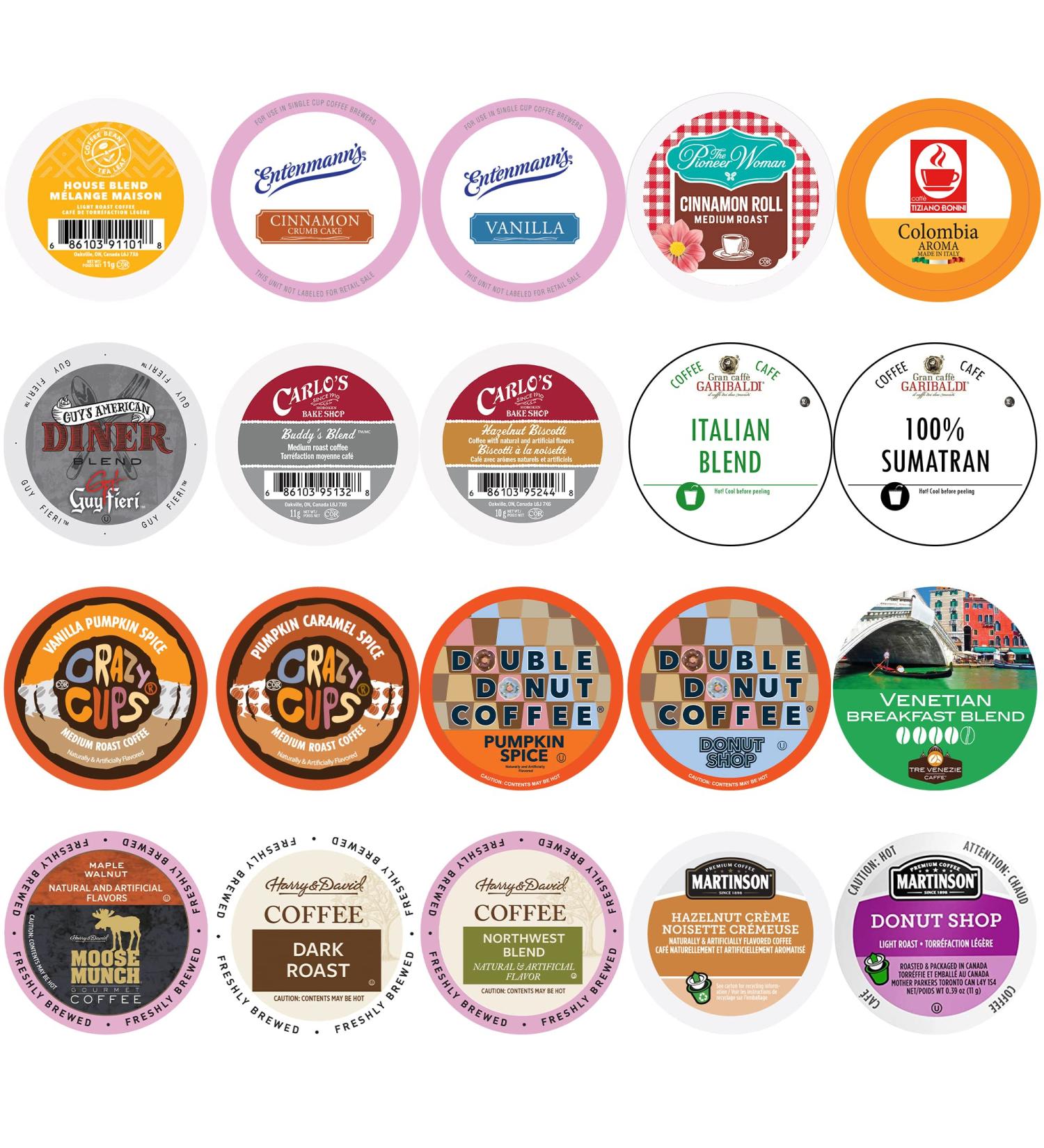 Crazy Cups Variety Pack - 20 Count Assorted Single Serve Pods for Keurig K Cups Makers - Buy Online on GoSupps.com