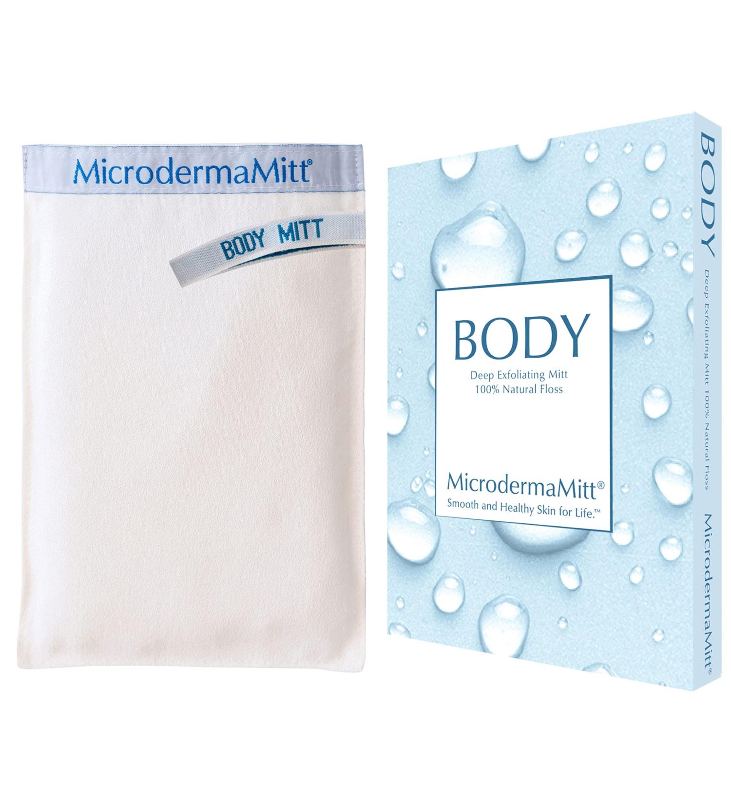 MicrodermaMitt Deep Exfoliating Body Scrub Treatment - Dead Skin Remover & KP Bump Eraser | Luxury Exfoliating Glove for Soft Skin - Buy Online on GoSupps.com