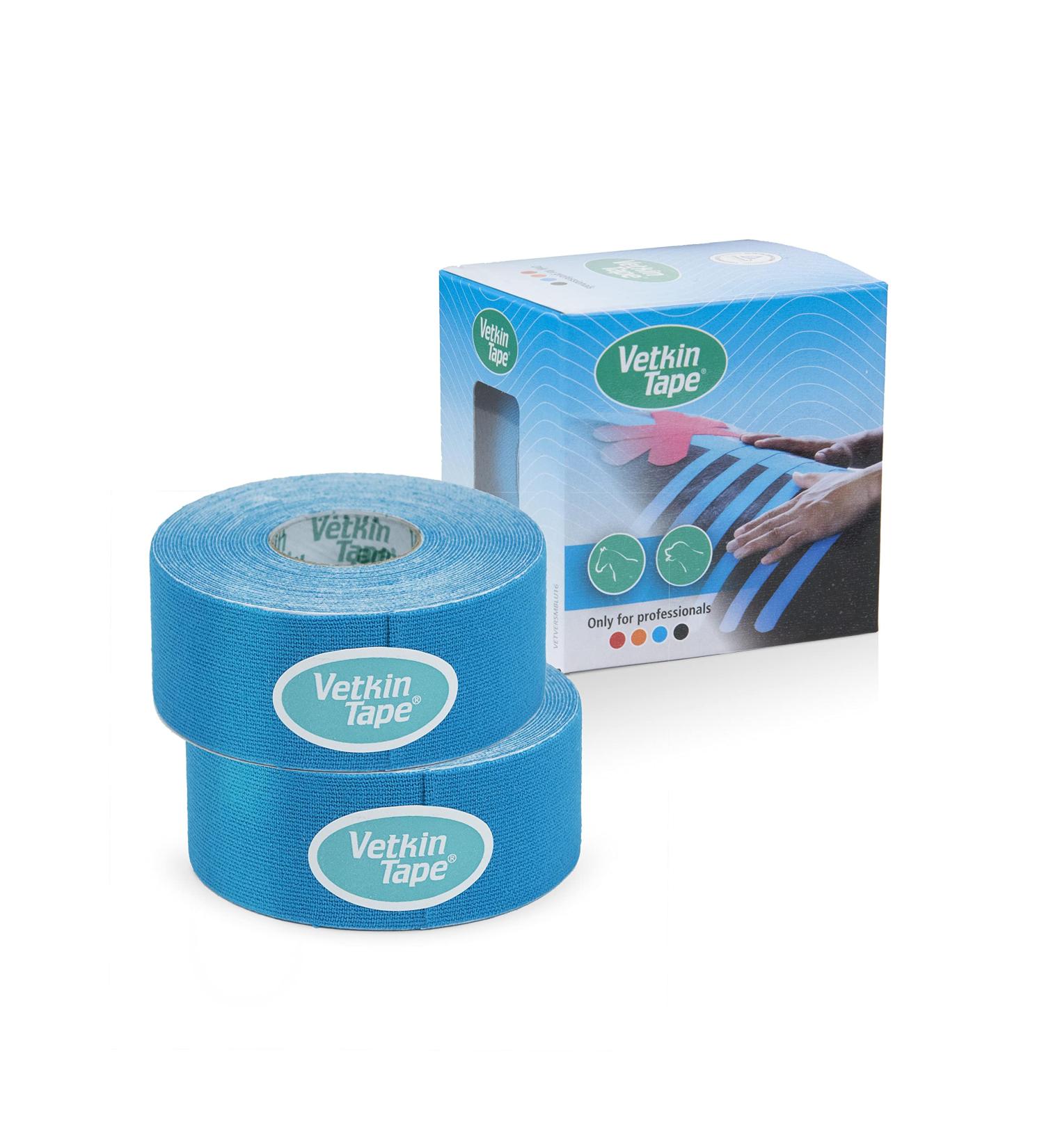 Vetkin Vetkintape Kinesiology Tape for Animals - 3cm x 5m | Stronger Blue Kinesiotape for Horses & Dogs | Latex-Free & T V-Certified - Buy Online on GoSupps.com