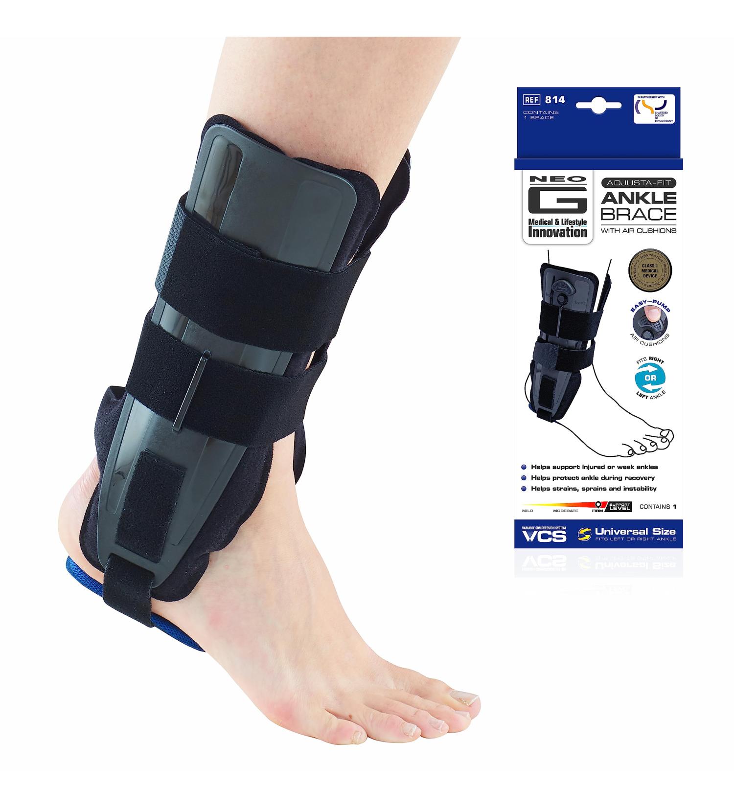 Buy Neo-G Adjust Fit Ankle Brace | Adjustable Air Cushion Support for Strains & Sprains | Class 1 Medical Device - Shop Internationally - Buy Online on GoSupps.com