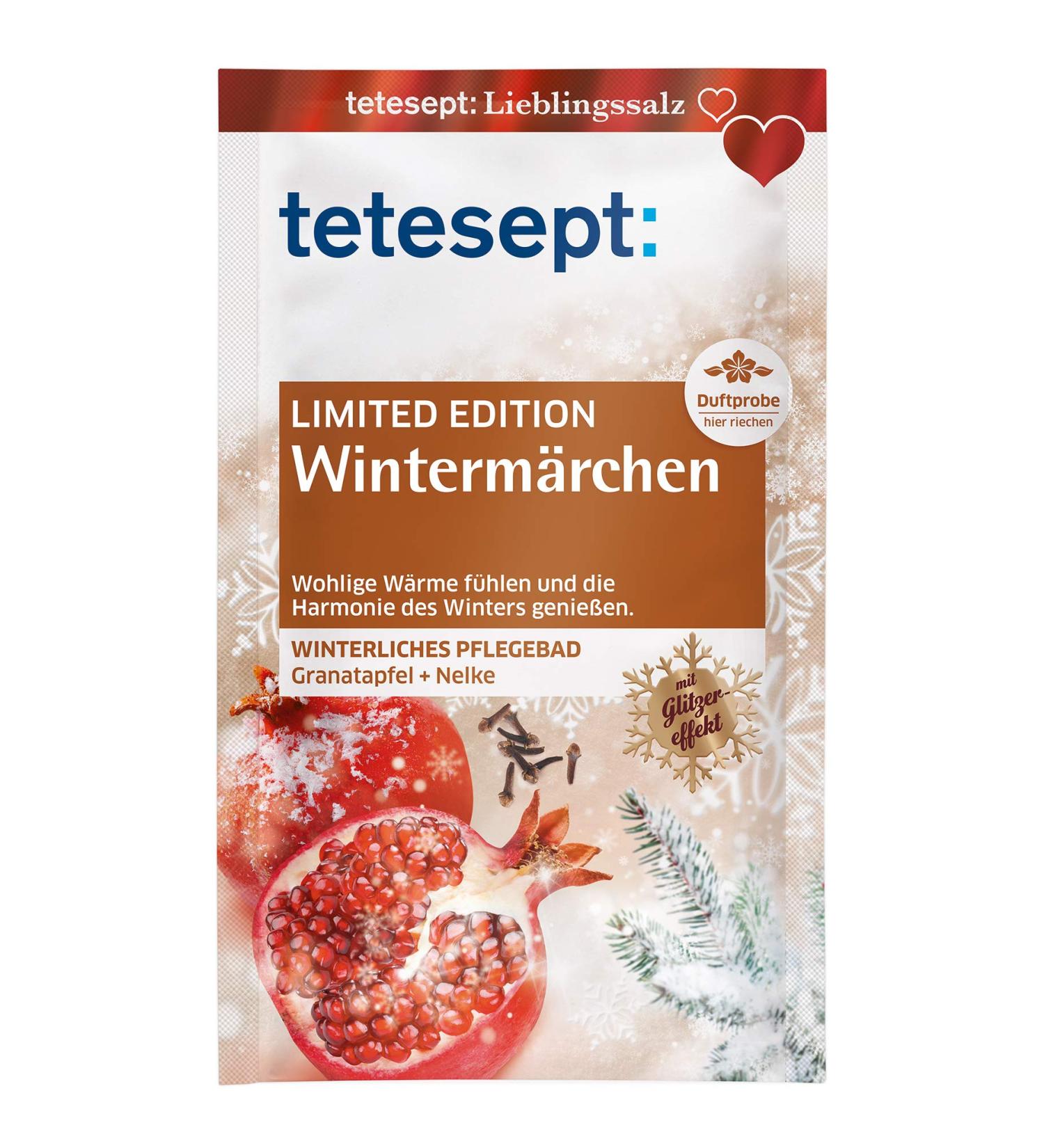 tetesept bathroom salt salted salts winter fairy limited edition - sea salt bathing additive - comfortable warmth - care bath of wafer -fine powder crystals slightly soluble 10x 60 g)