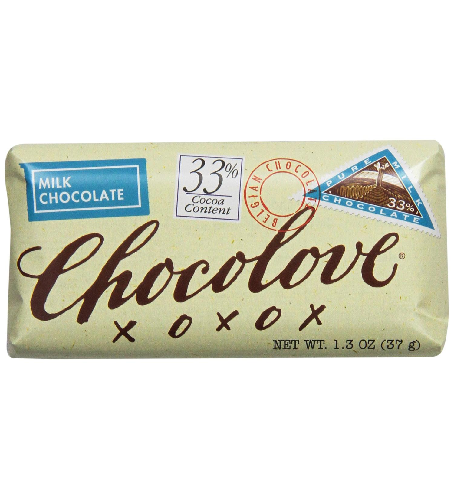 Chocolove Pure Milk Chocolate Mini Bars - 1.3 oz (Pack of 12) | Smooth, Delicious Treats - Buy Online on GoSupps.com