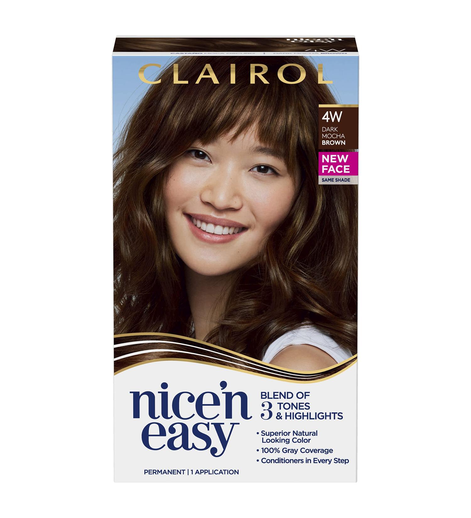 Clairol Nice'n Easy 4W Dark Mocha Brown Permanent Hair Dye 6.26 Fl Oz - Buy Online on GoSupps.com