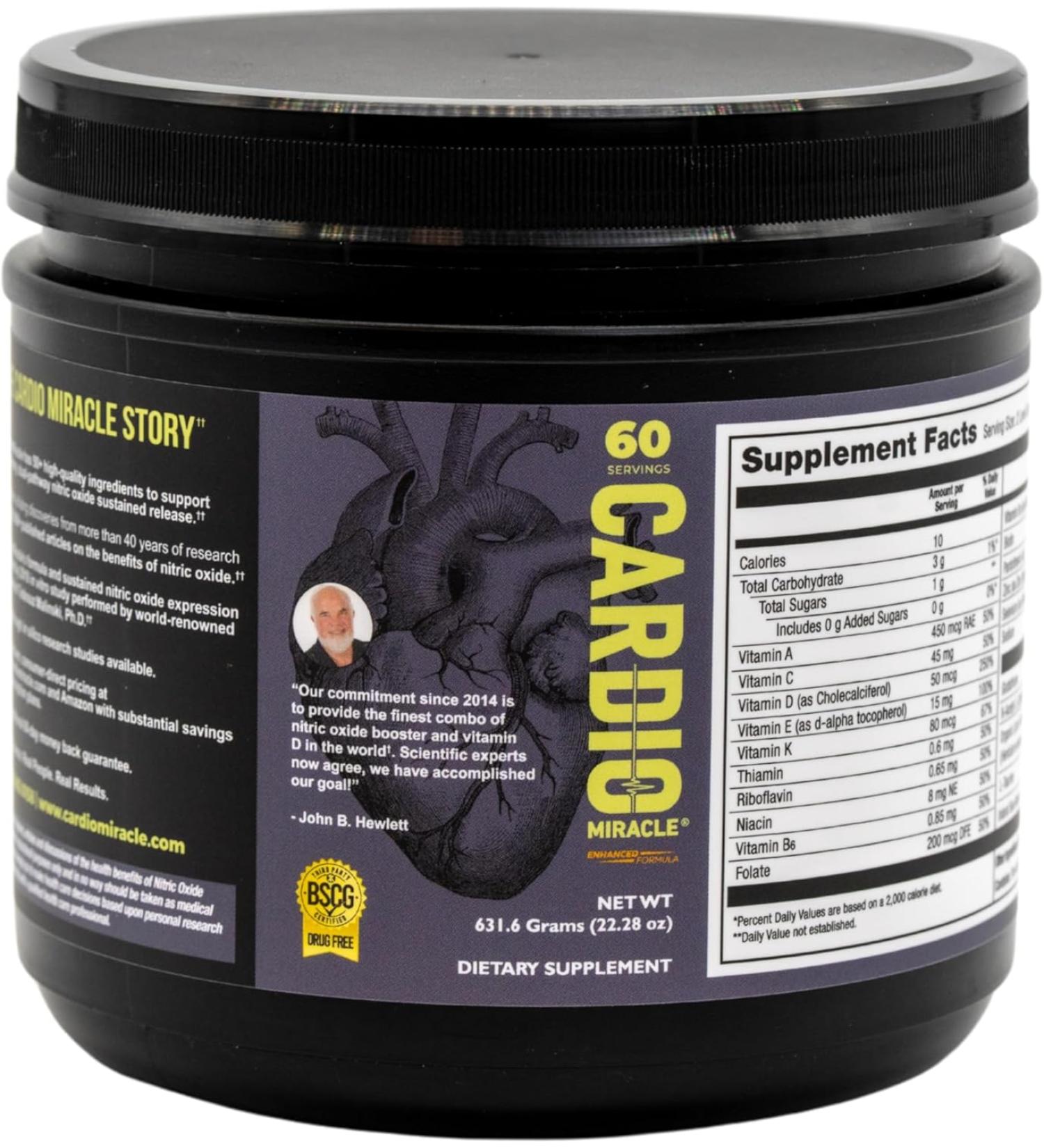 Cardio Miracle: Complete Nitric Oxide Solution with L-Arginine & Beetroot - 60 Servings - Buy Online on GoSupps.com