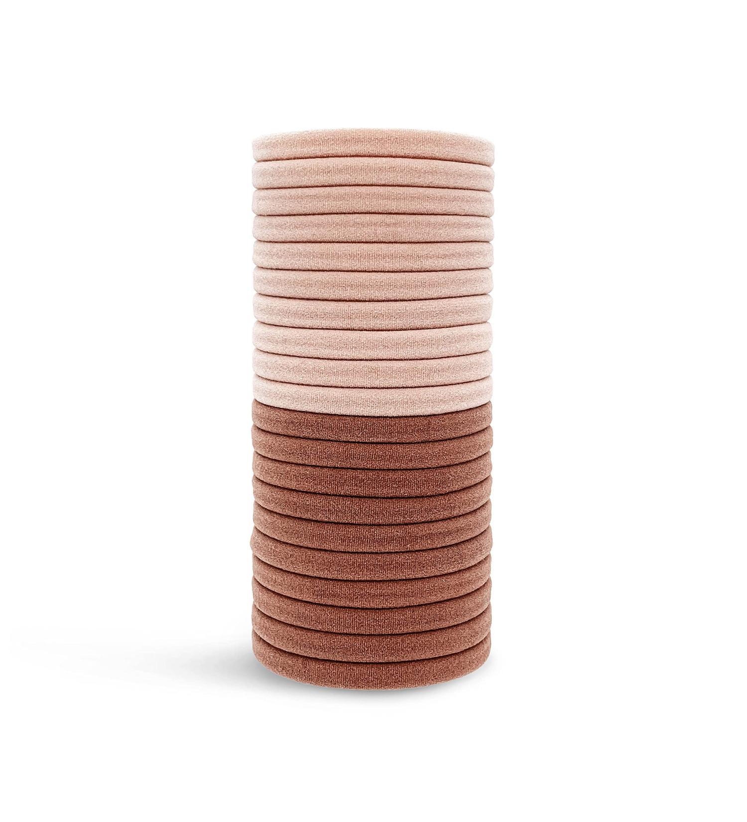 Kitsch Recycled Nylon Standard Hair Ties - No Damage Hair Elastics - Blush Ponytail Holders for Thick & Thin Hair - 20 Pack - Holiday Gift - Hair Accessories for Girls - Buy Online on GoSupps.com