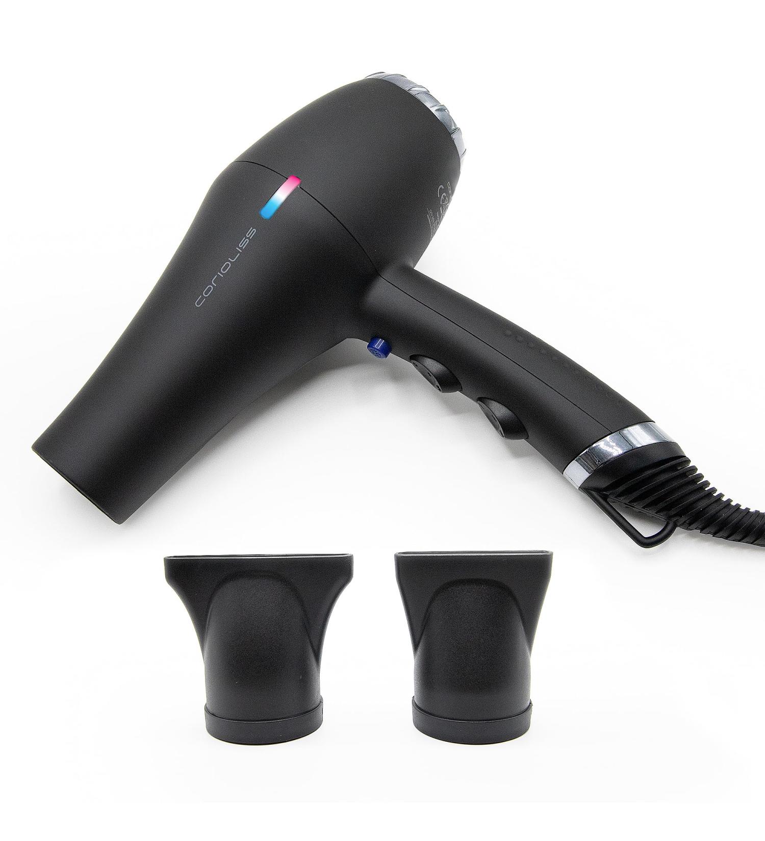 Corioliss Professional Ionic FLOW Power hairdryer Black Chrome 2200 W 3 temperature settings and 2 speed settings - Buy Online on GoSupps.com
