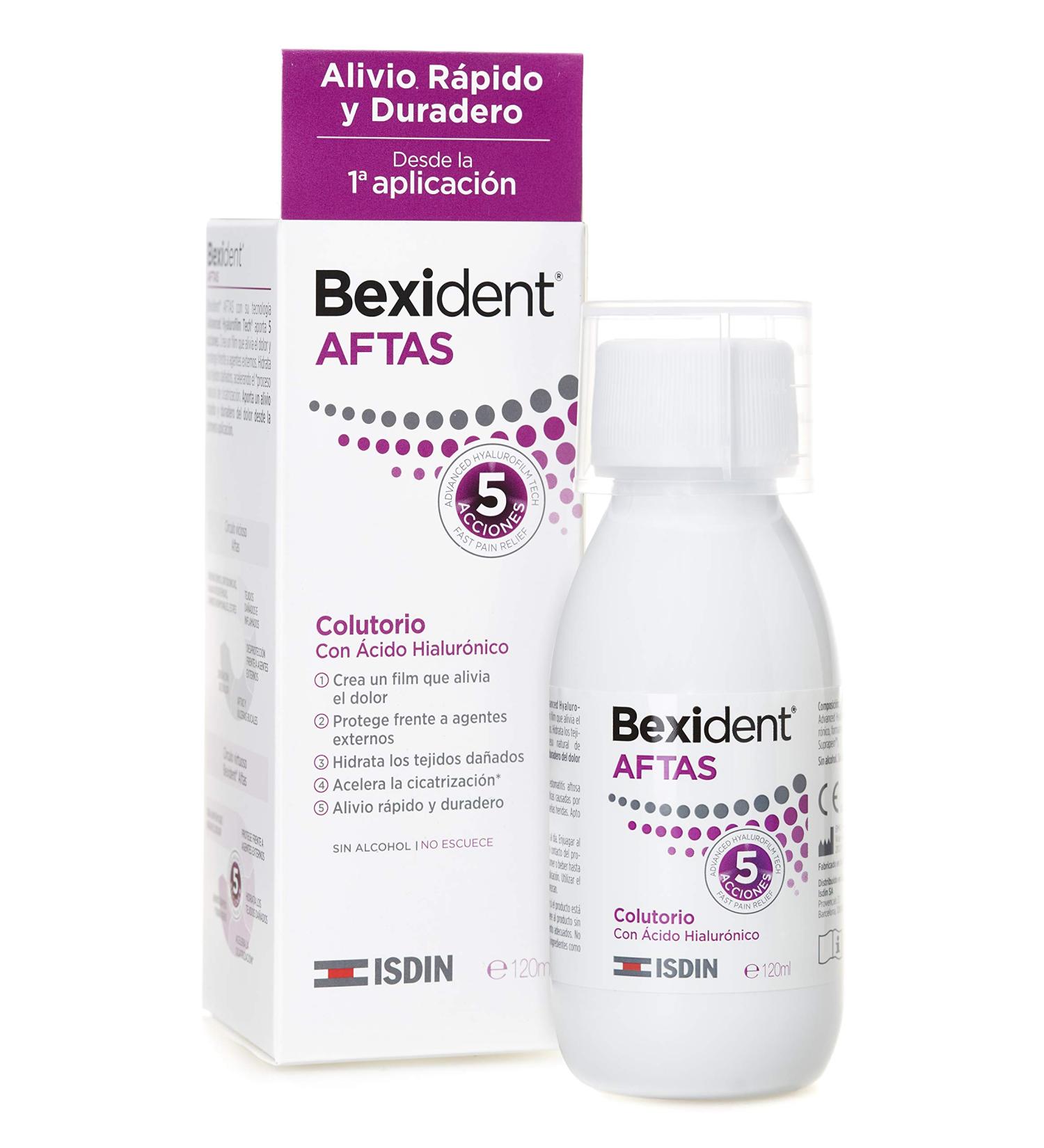 ISDIN Bexident Aftas Colutorio 120ml - Soothing Oral Rinse for Mouth Ulcers | Fast International Shipping - Buy Online on GoSupps.com