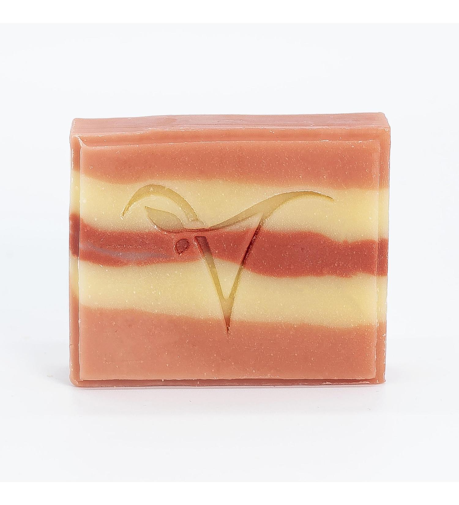  VioVero Naturkosmetik Pink & Orange Geranium Hand & Shower Soap - Solid Biodegradable Soap - 100g - Buy Online on GoSupps.com