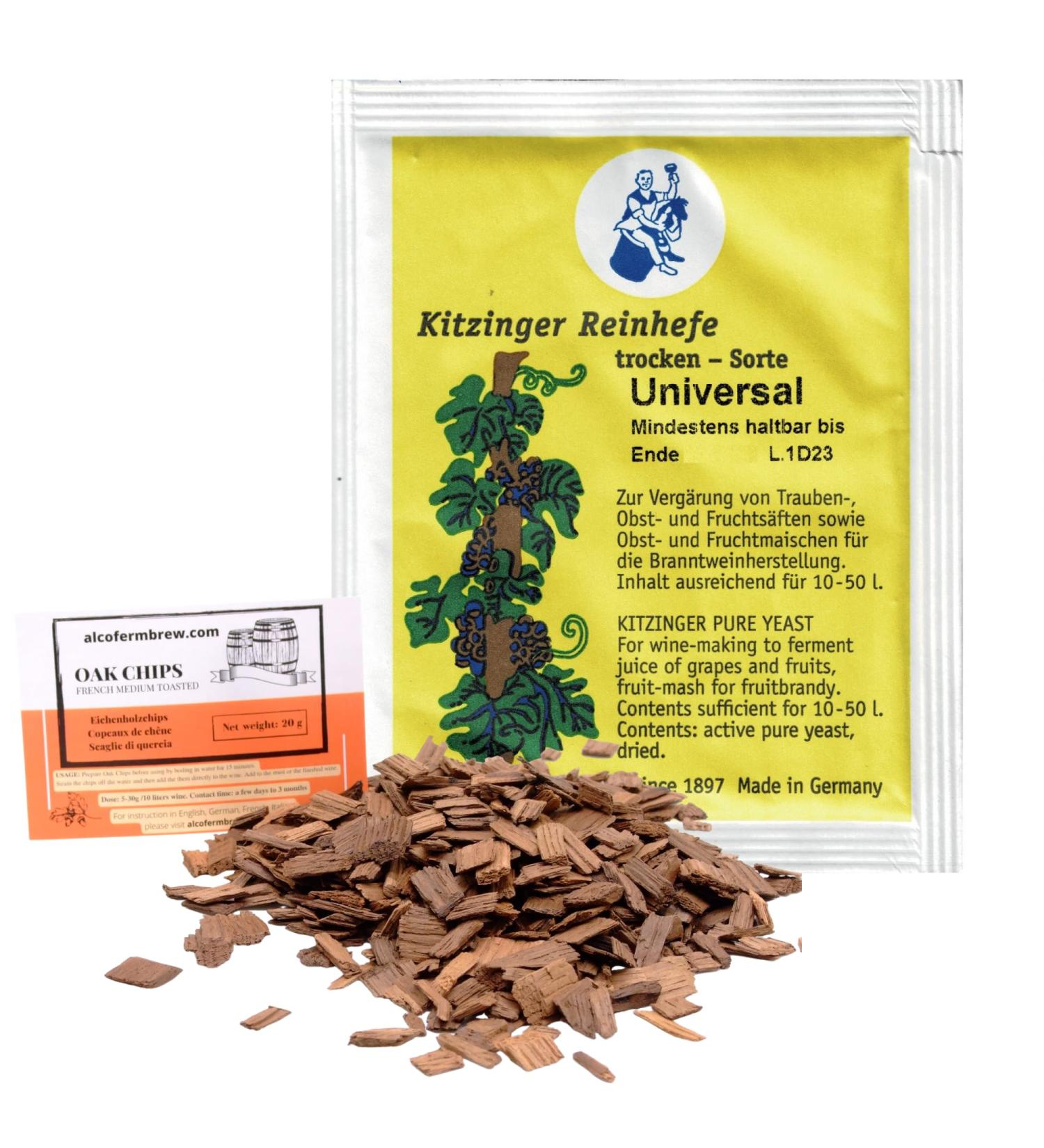 Weinhefe Universal Arauner Kitzinger - Dry Yeast for 50L | Natural Yeast for Obstwein Cider & Metheefe | Alcohol & Hefen hrsalz - Buy Online on GoSupps.com