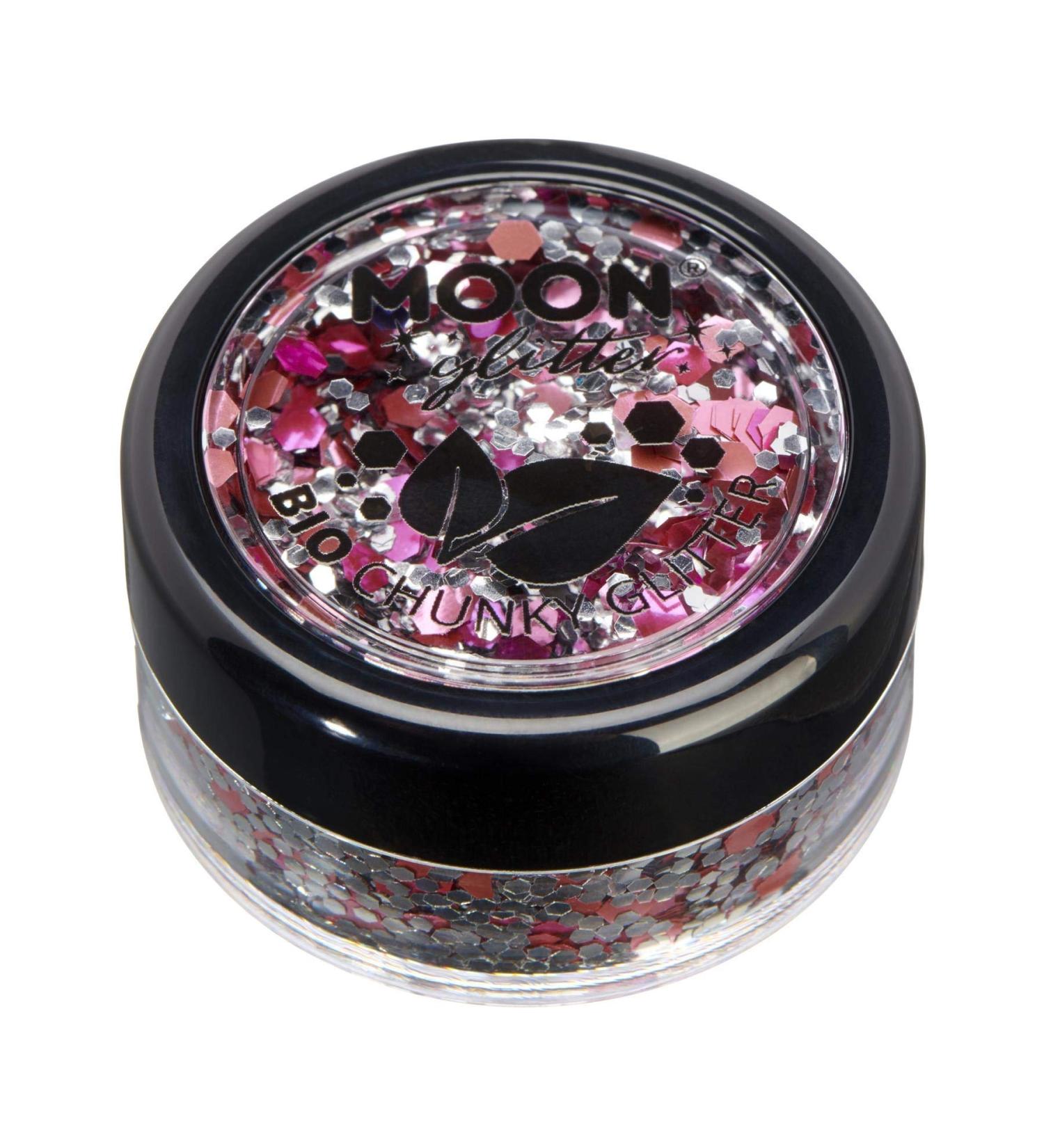 Moon Glitter Biodegradable Eco Chunky Glitter - Blossom 3g | Bio Festival Makeup for Face, Body, Nails, Hair, Lips - Buy Online on GoSupps.com
