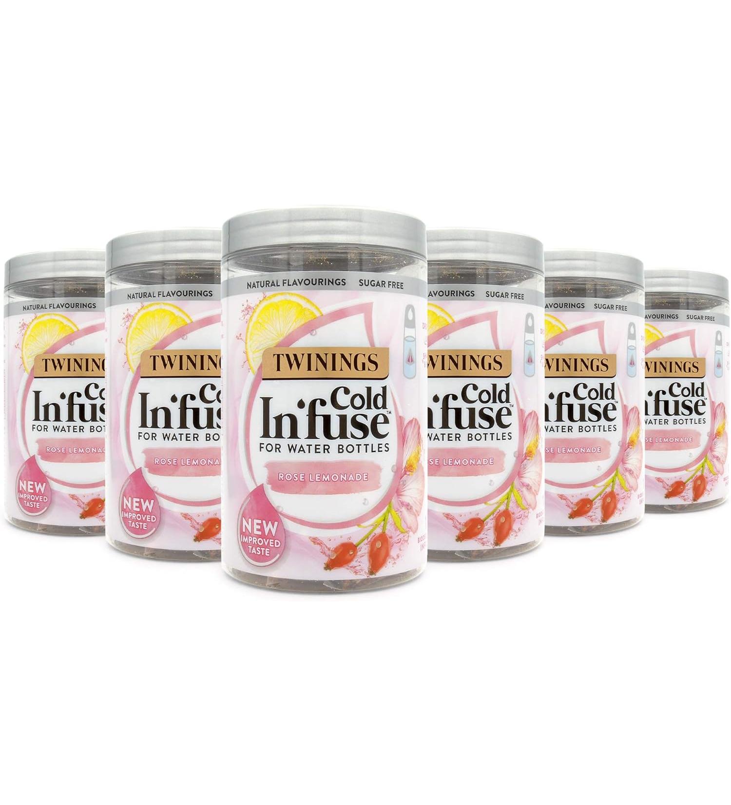 Twinings Cold Infuse  New Improved Taste 72 Teabags - Rose Lemonade - Pack Of 6 - Buy Online on GoSupps.com