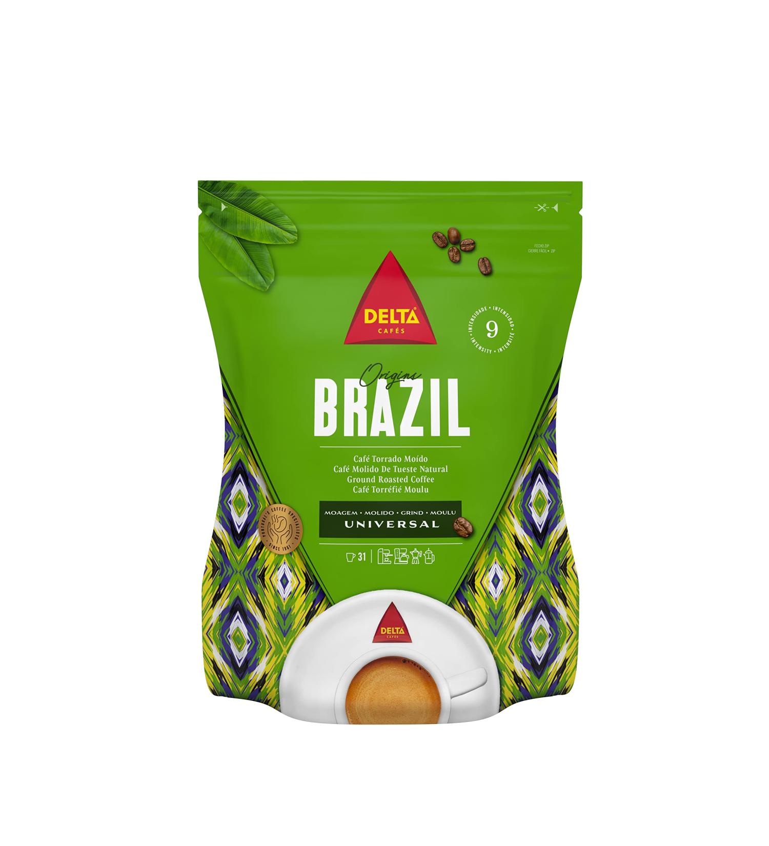 Delta Ground Roasted Coffee from BRAZIL for Espresso Machine or Bag 220g - Buy Online on GoSupps.com