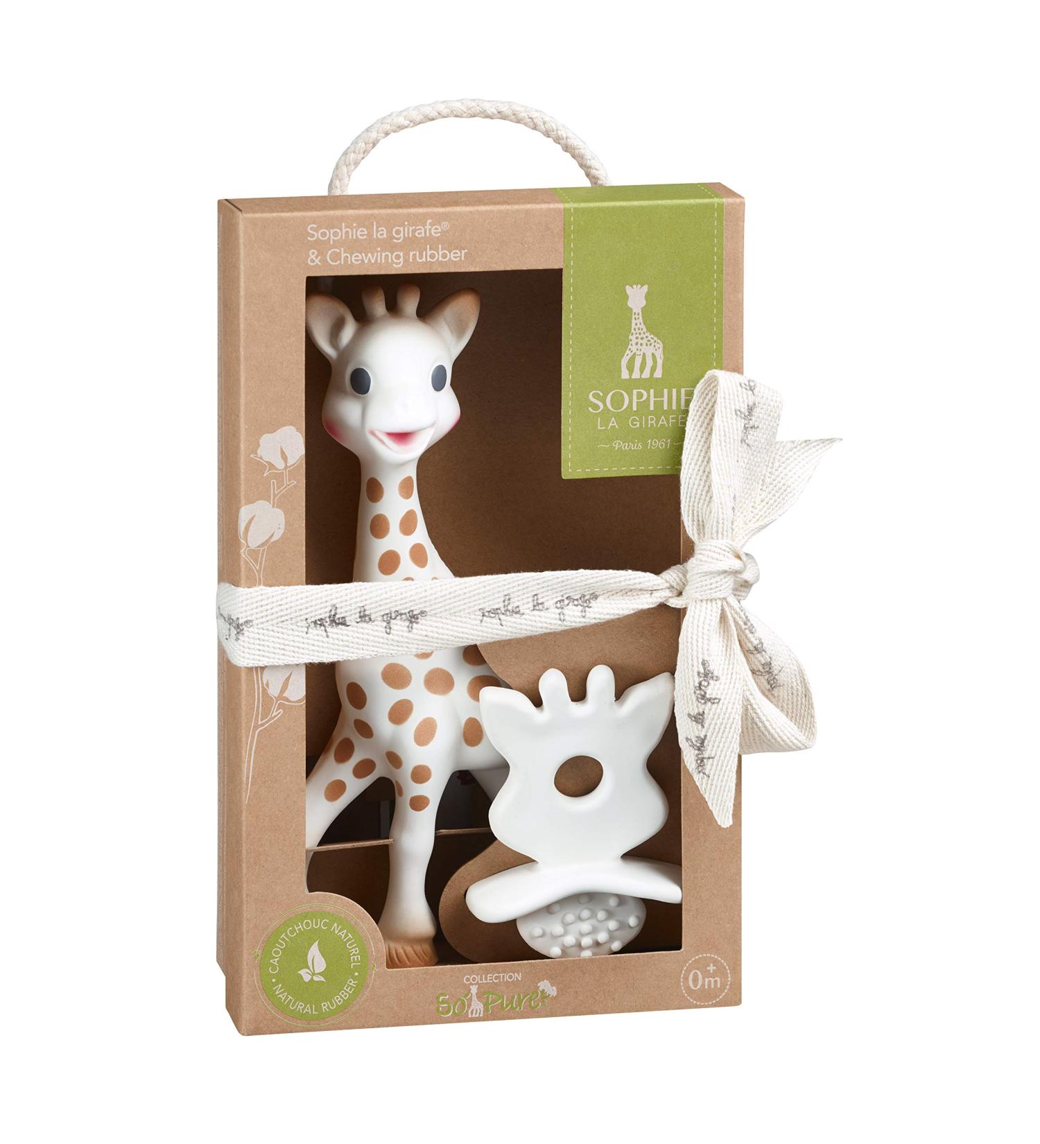 VULLI Sophie la Girafe Teething Toy + SO'PURE Pacifier - Natural & Safe for Babies - International Shipping Available - Buy Online on GoSupps.com