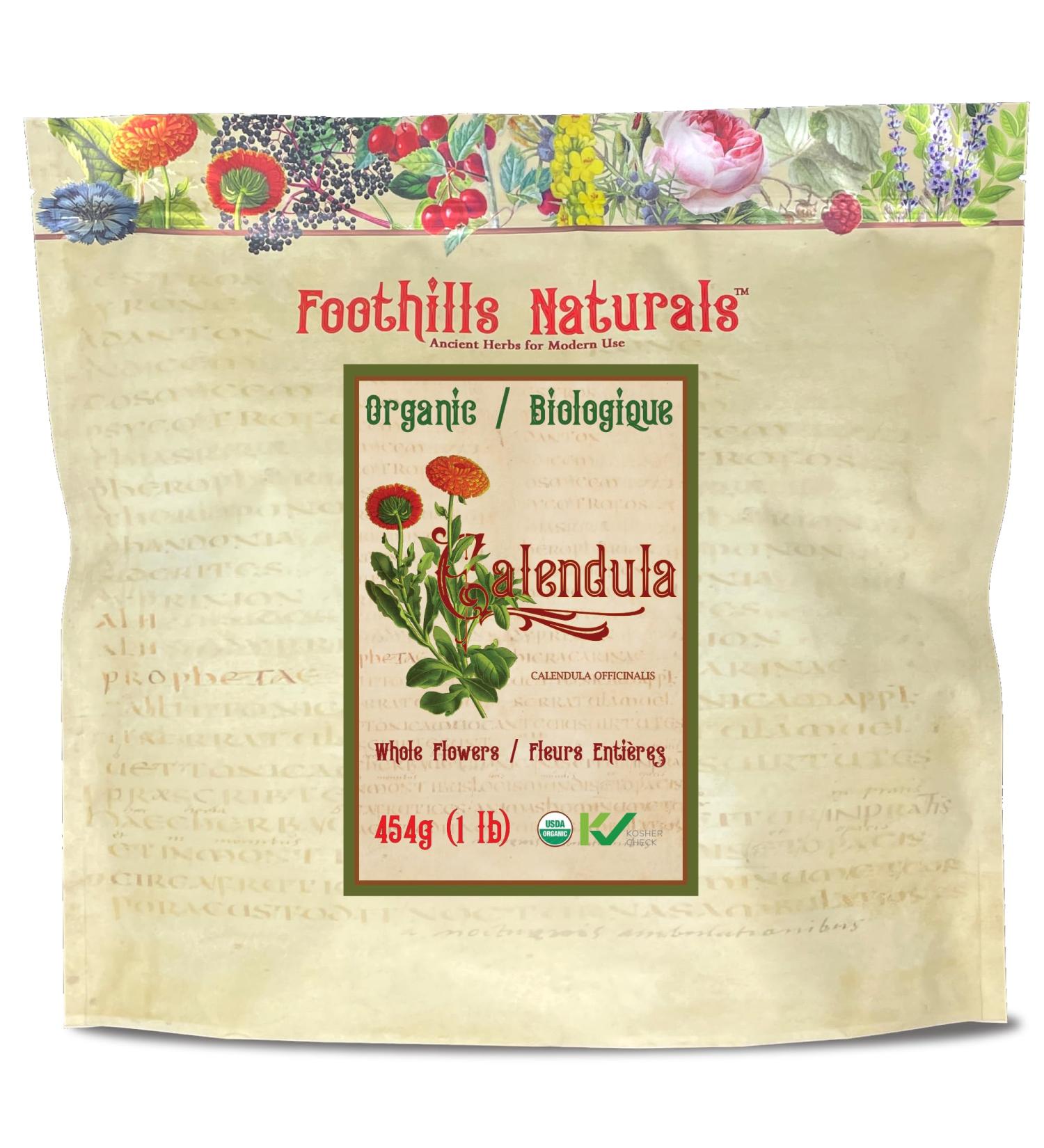 Foothills Naturals Calendula Flowers Whole Organic - 454g / 1 Pound - Buy Online on GoSupps.com
