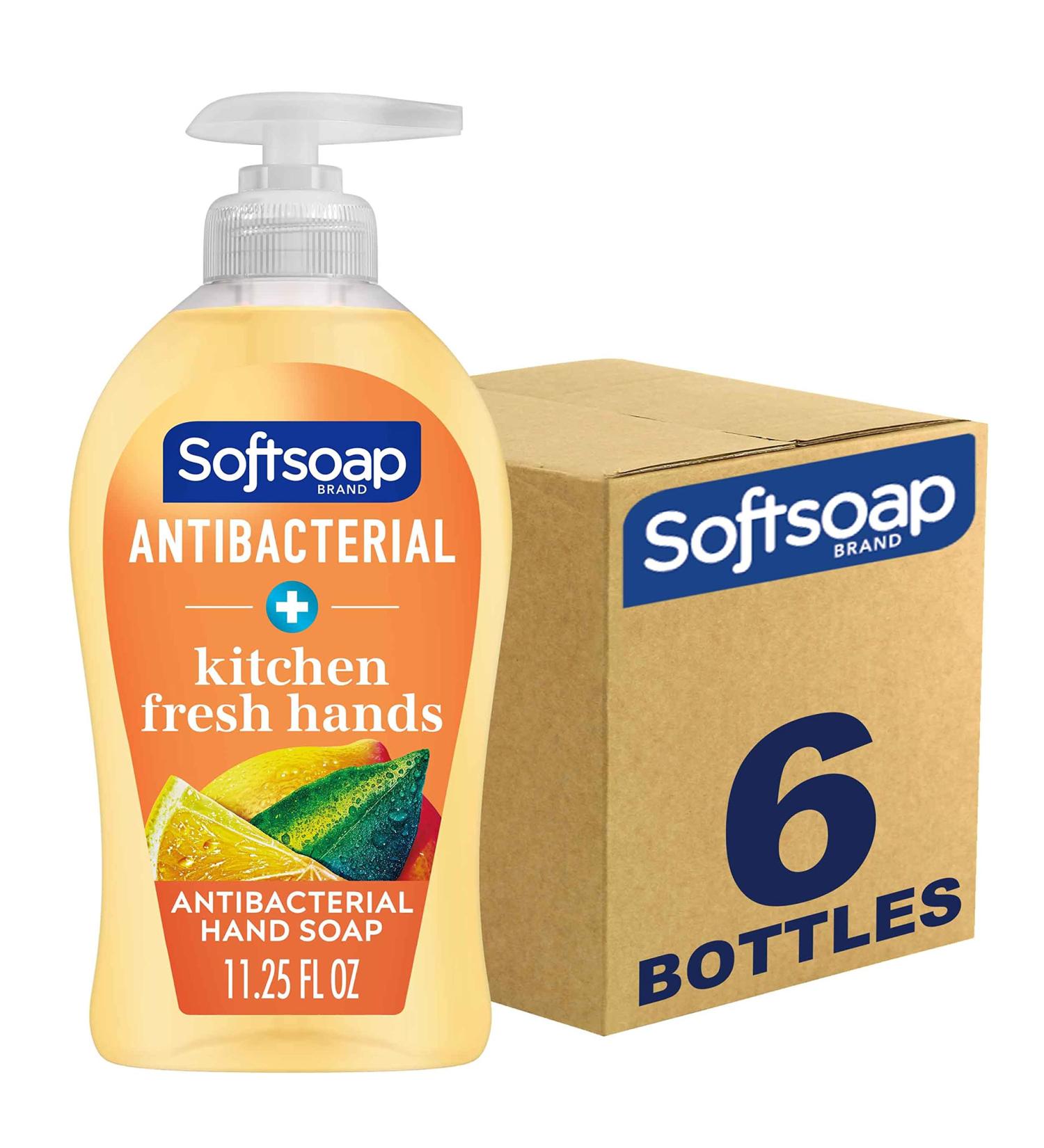 Softsoap Antibacterial Liquid Hand Soap 6-Pack, Kitchen Fresh Hands 11.25 Ounce - Buy Online on GoSupps.com