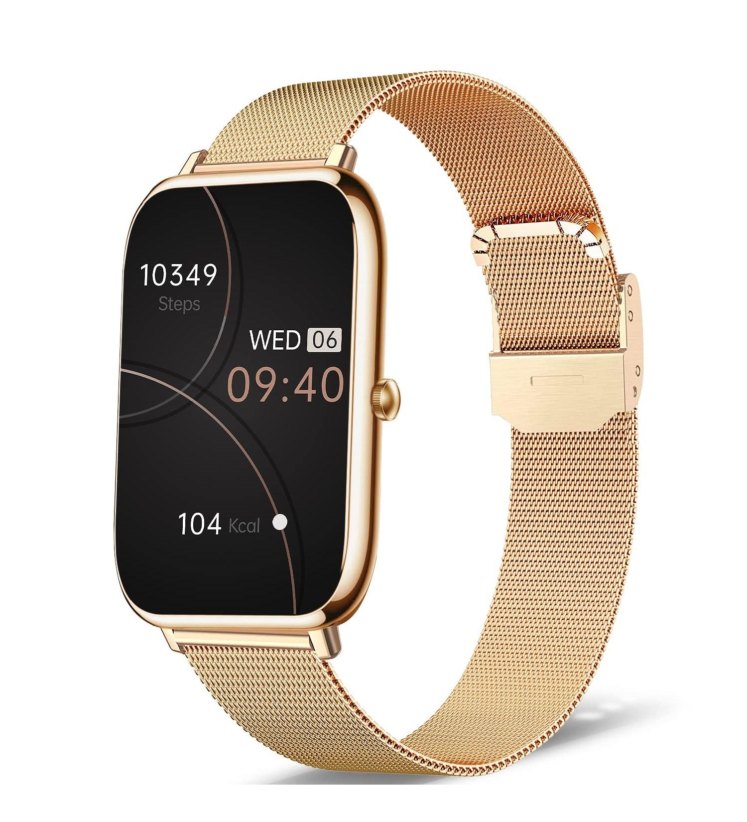 DoSmarter Women's Fitness Tracker | Heart Rate & Blood Pressure Monitor | Waterproof Smart Watch for Android & iOS | Gold - Buy Online on GoSupps.com