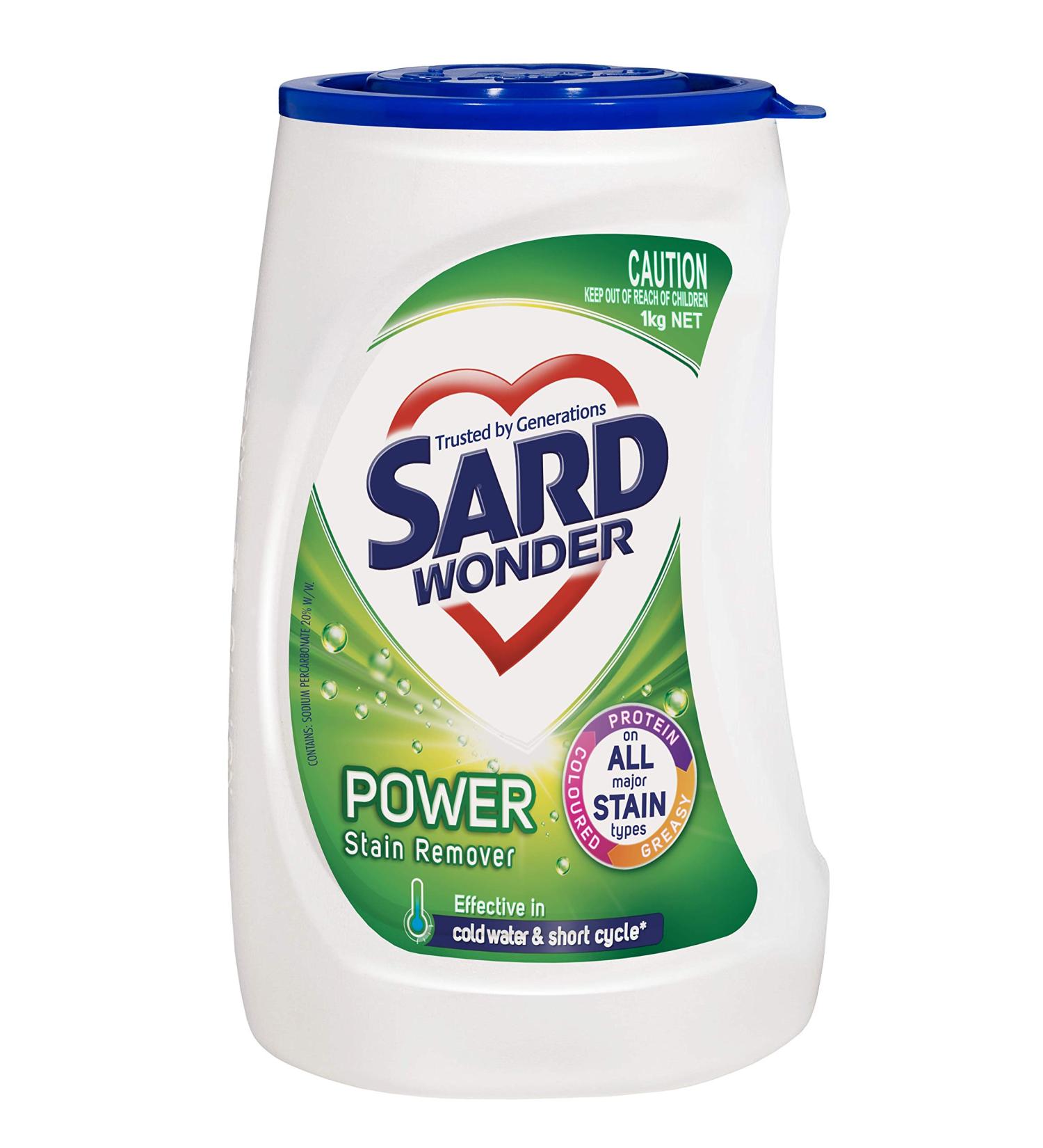 Sard Wonder Power Stain Remover 1KG Effective Stain Removal for All Fabrics | Shop Internationally - Buy Online on GoSupps.com