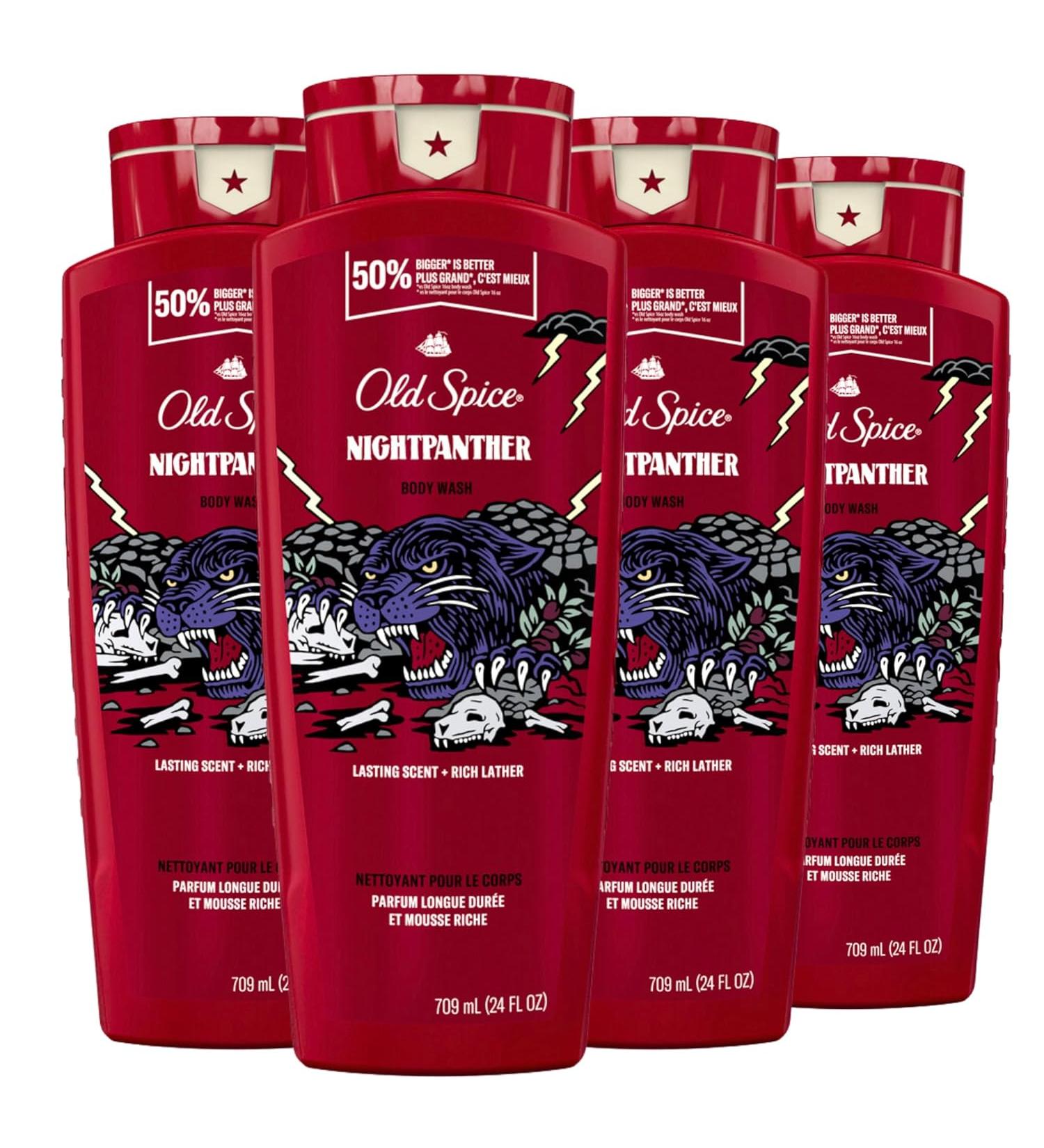 Old Spice Body Wash for Men NightPanther - 24 Fl Oz. - Pack of 4 - Buy Online on GoSupps.com