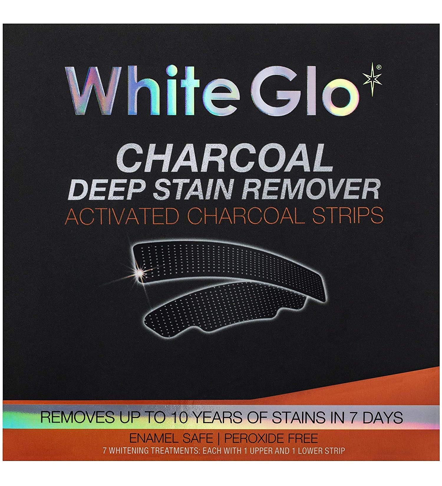 White Glo Charcoal Deep Stain Remover Strips - Remove 10 Years of Stains in 7 Days - Buy Online on GoSupps.com