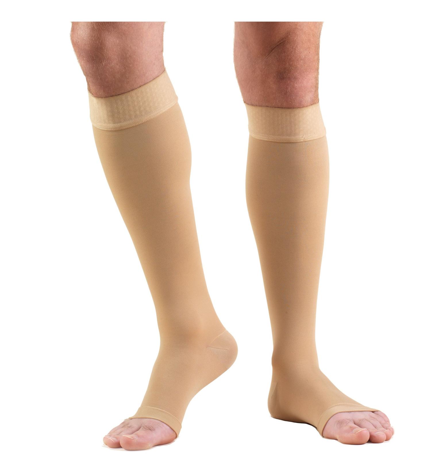Truform Open Toe Knee High 30-40 mmHg Compression Stockings Beige Medium - Buy Online on GoSupps.com