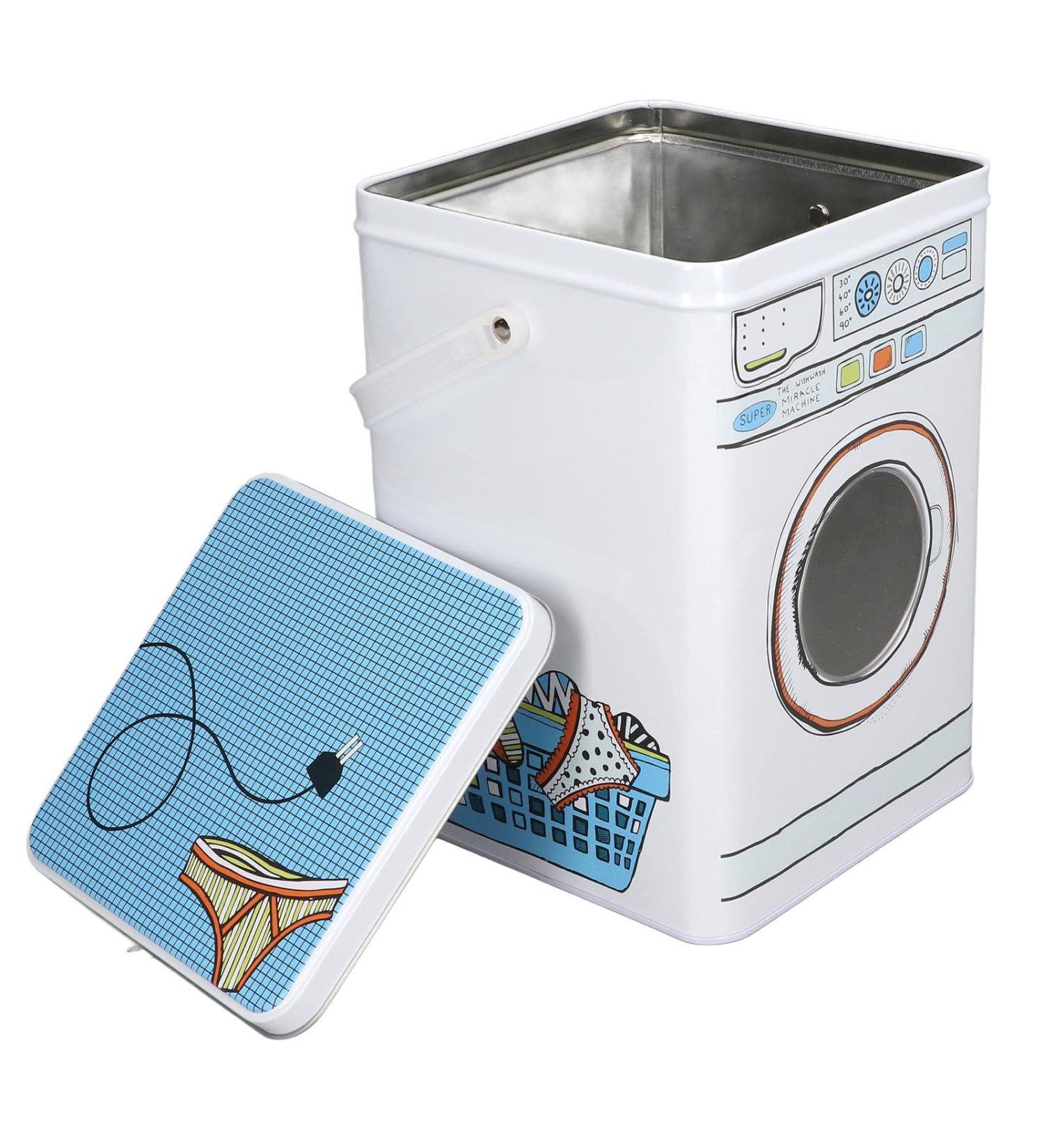 Iron Detergent Container Large Capacity Perspective Window Washing Machine Shape Multifunctional Storage Box for Tapes Stationery Socks - Buy Online on GoSupps.com