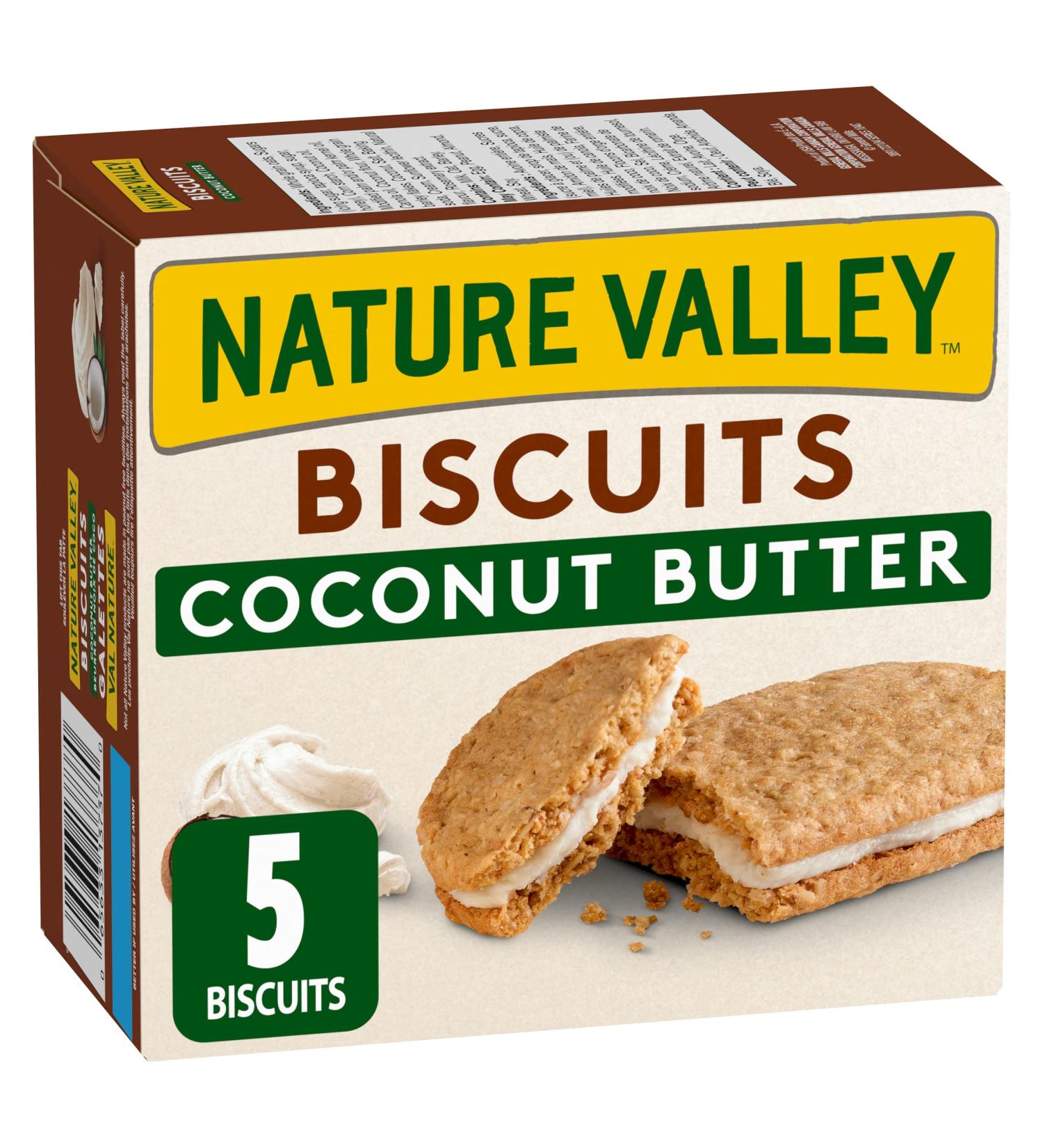 Nature Valley Coconut Butter Biscuits 5 ct 190g/7.8oz Box - Imported from Canada - Buy Online on GoSupps.com