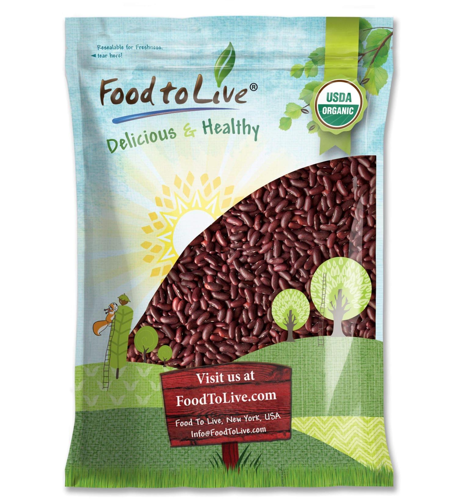 Organic Dark Red Kidney Beans 10 Pounds - Non-GMO, Kosher, Raw, Vegan | Sproutable Beans for Healthy Cooking - 1 Pack - Buy Online on GoSupps.com