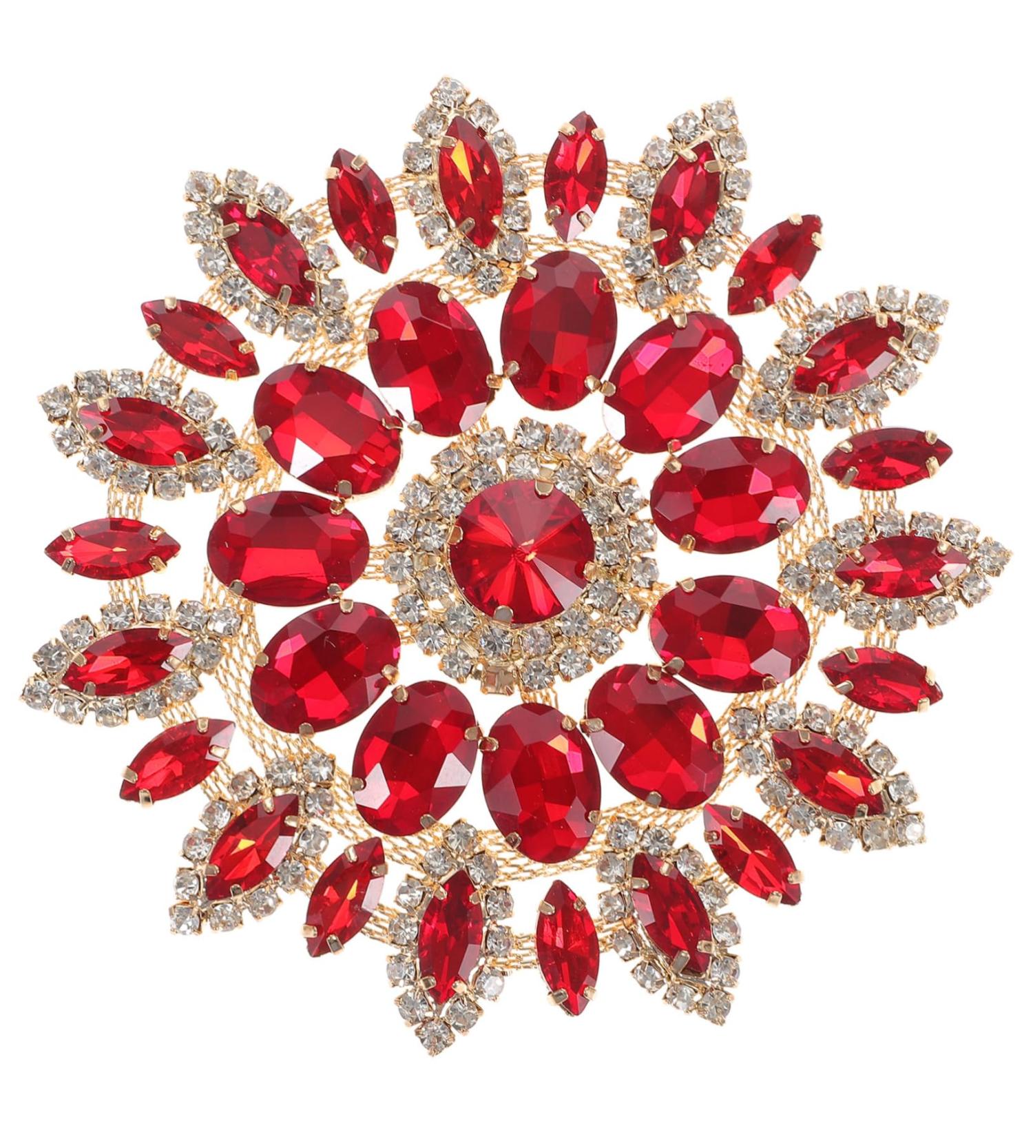 EXCEART Diy Rhinestone Decor Banner for Coat Clothing Garment Patches Accessories Bottom Hat Creative Red 1X10.8X10.8CM - Buy Online on GoSupps.com