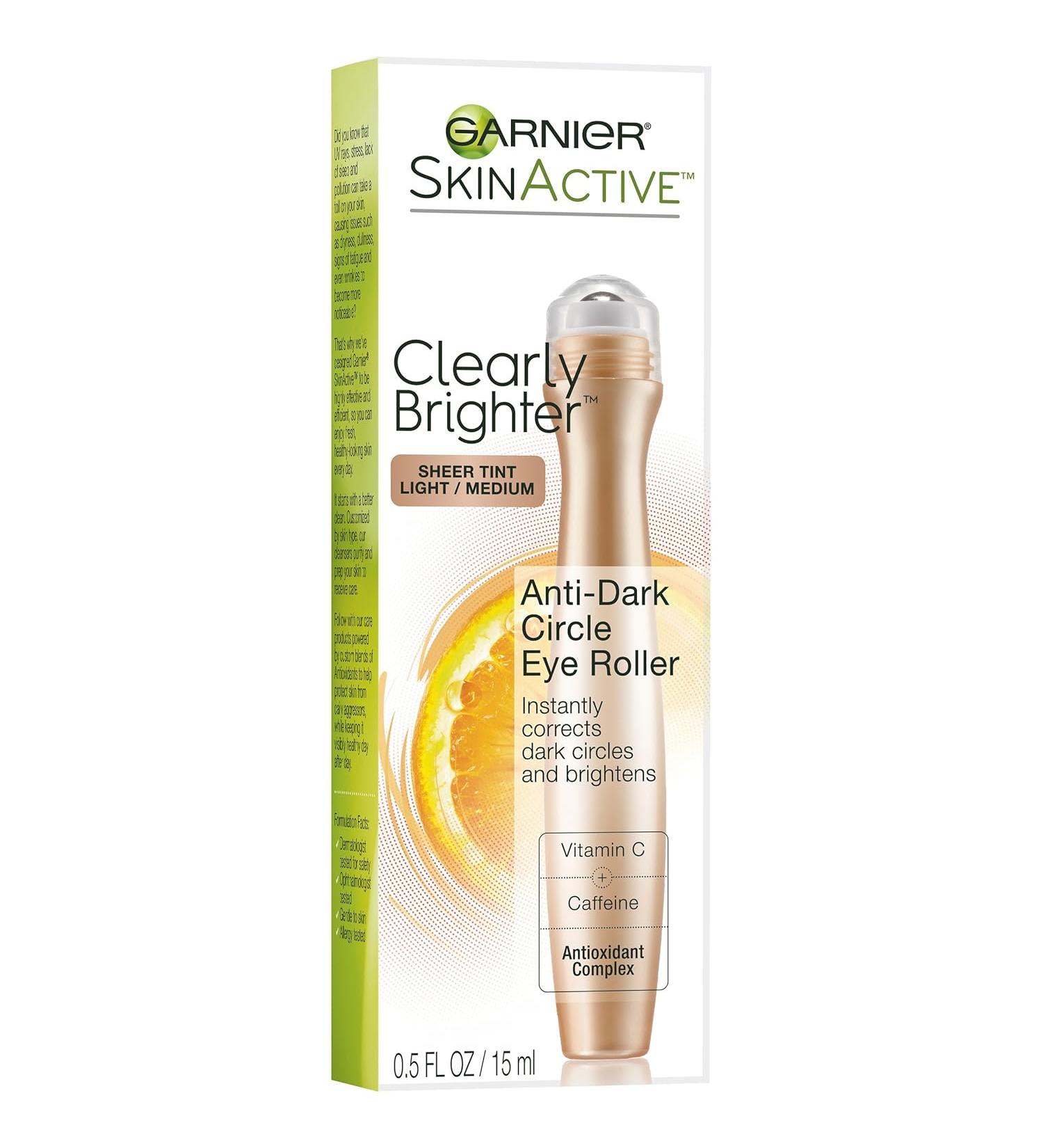 Garnier SkinActive Clearly Brighter Tinted Eye Roller Light Medium 0.50 oz - Buy Online on GoSupps.com