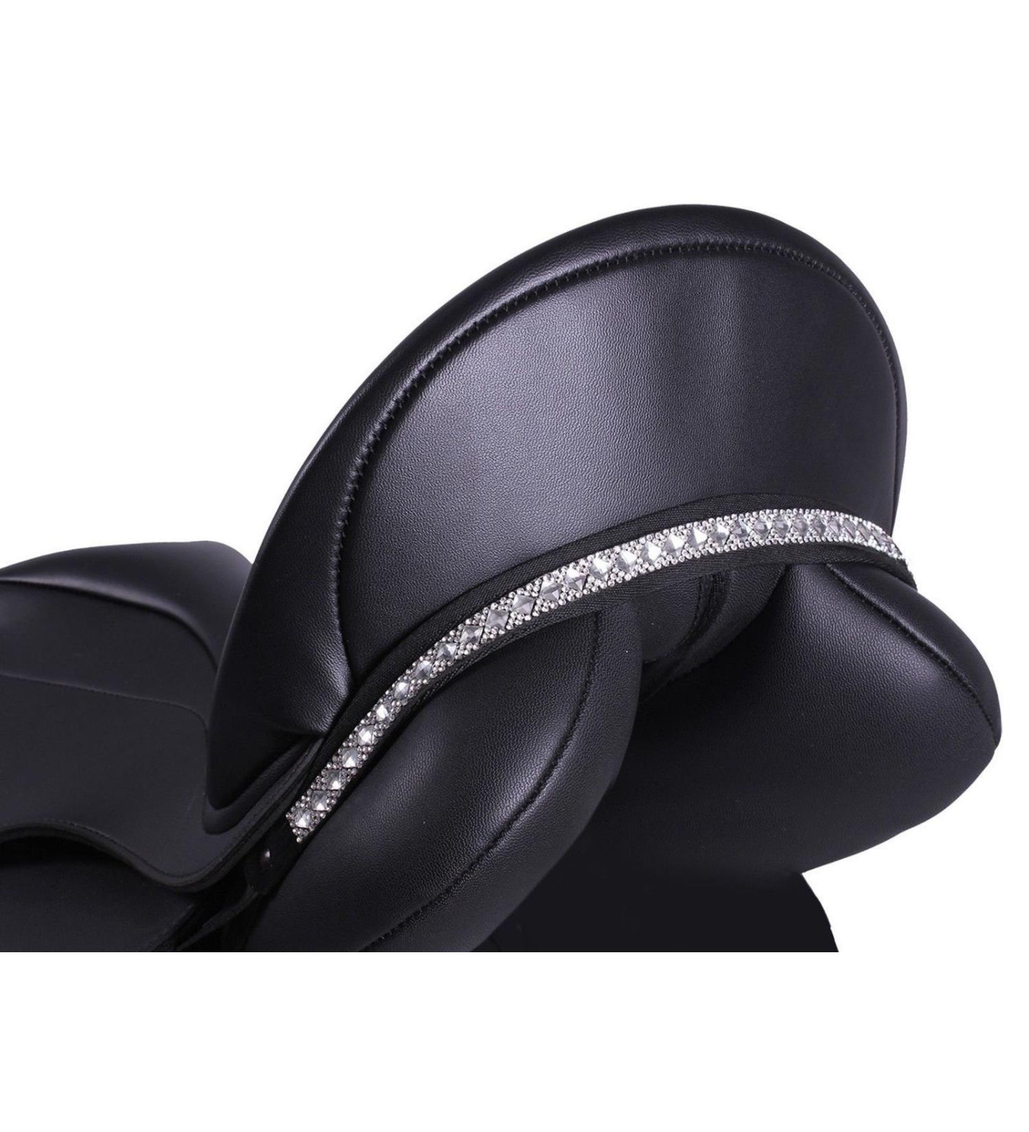 QHP saddle jewel saddle jewelry Sharina with rhinestone to spice up your saddle pimp your saddle (pony black/silver) pony black/silver