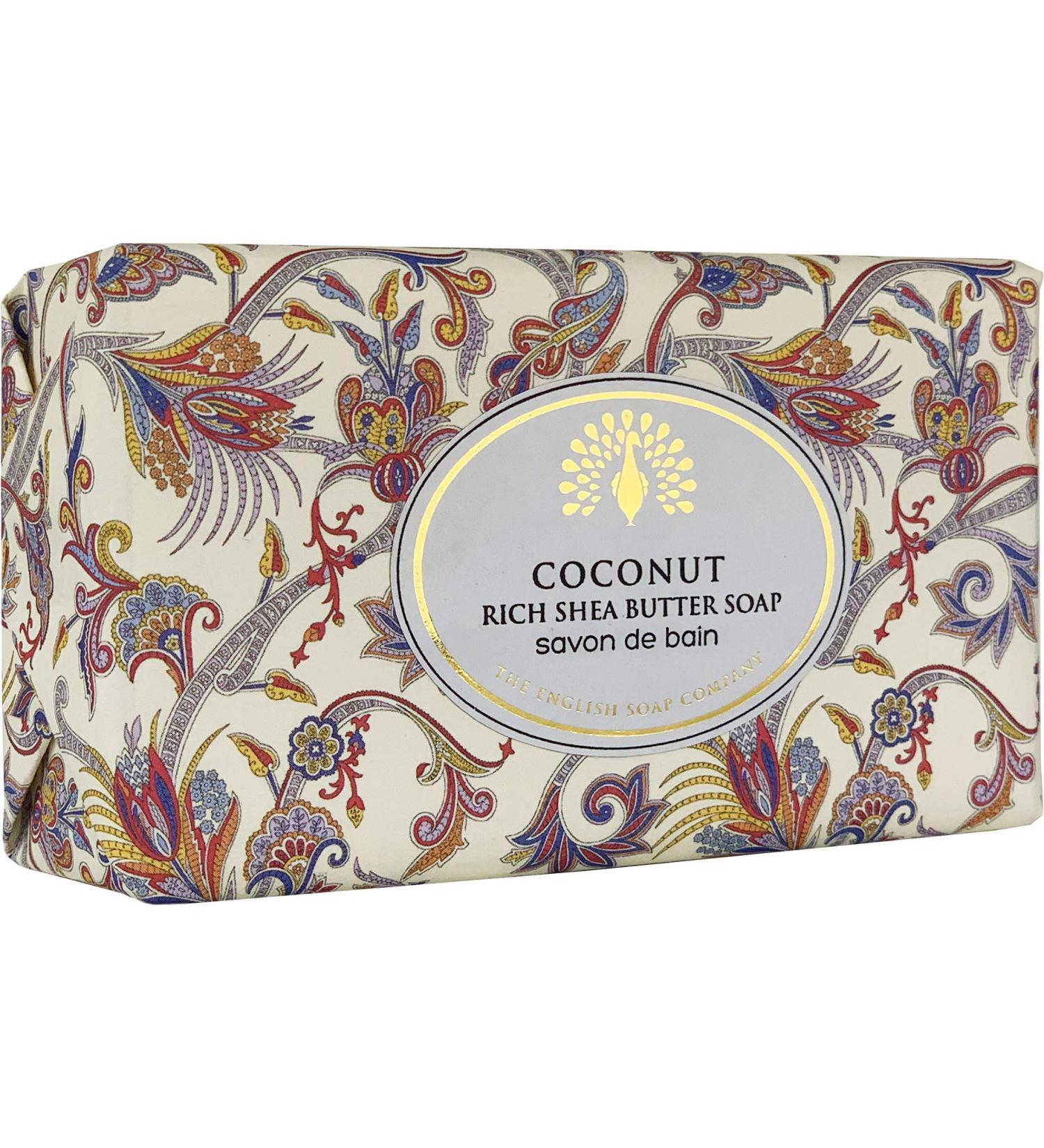 Buy English Soap Company Vintage Wrapped Shea Butter Soap - Coconut - 200g | International Shipping Available - Buy Online on GoSupps.com