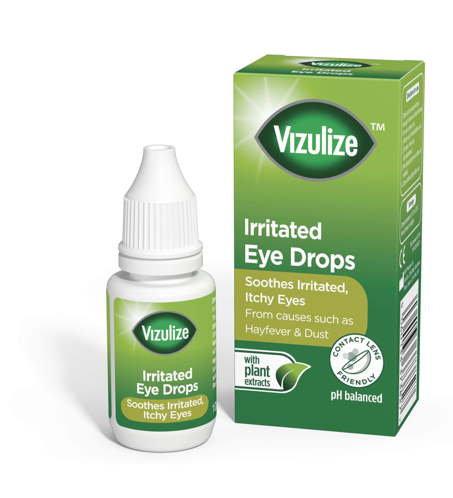 Vizulize Soothing Irritated Eye Drops 10ml - Fast Relief for Dry, Itchy Eyes - Buy Online on GoSupps.com