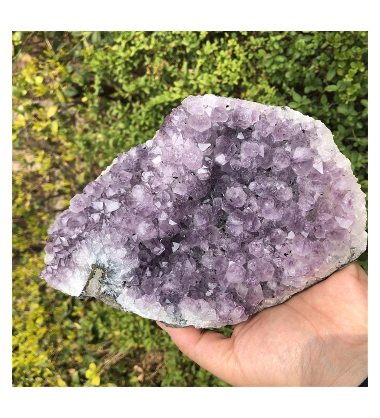 Natural Crystal Rough Amethyst 1.7kg Large Natural Amethyst Crystal Cluster Quartz Stone - Buy Online on GoSupps.com