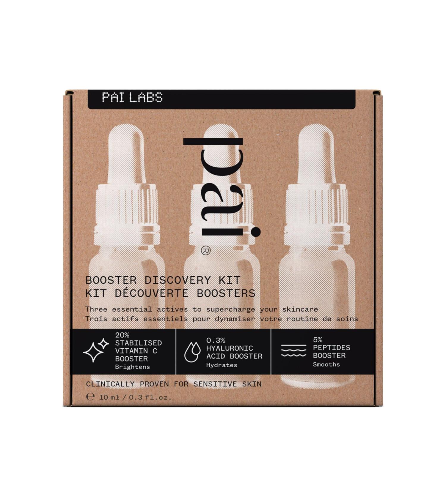 Pai Skincare - Booster Discovery Kit | Stabilised Vitamin C + Hyaluronic Acid + Peptides | Natural Vegan Sensitive Skincare (3 Piece Set) - Buy Online on GoSupps.com