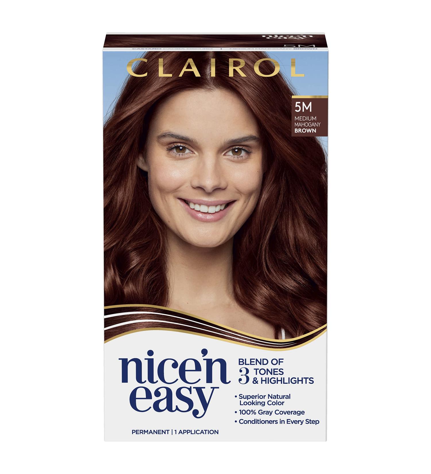Clairol Nice'n Easy 5M Medium Mahogany Brown Hair Dye - 6.26 Fl Oz (Pack of 1) - Buy Online on GoSupps.com